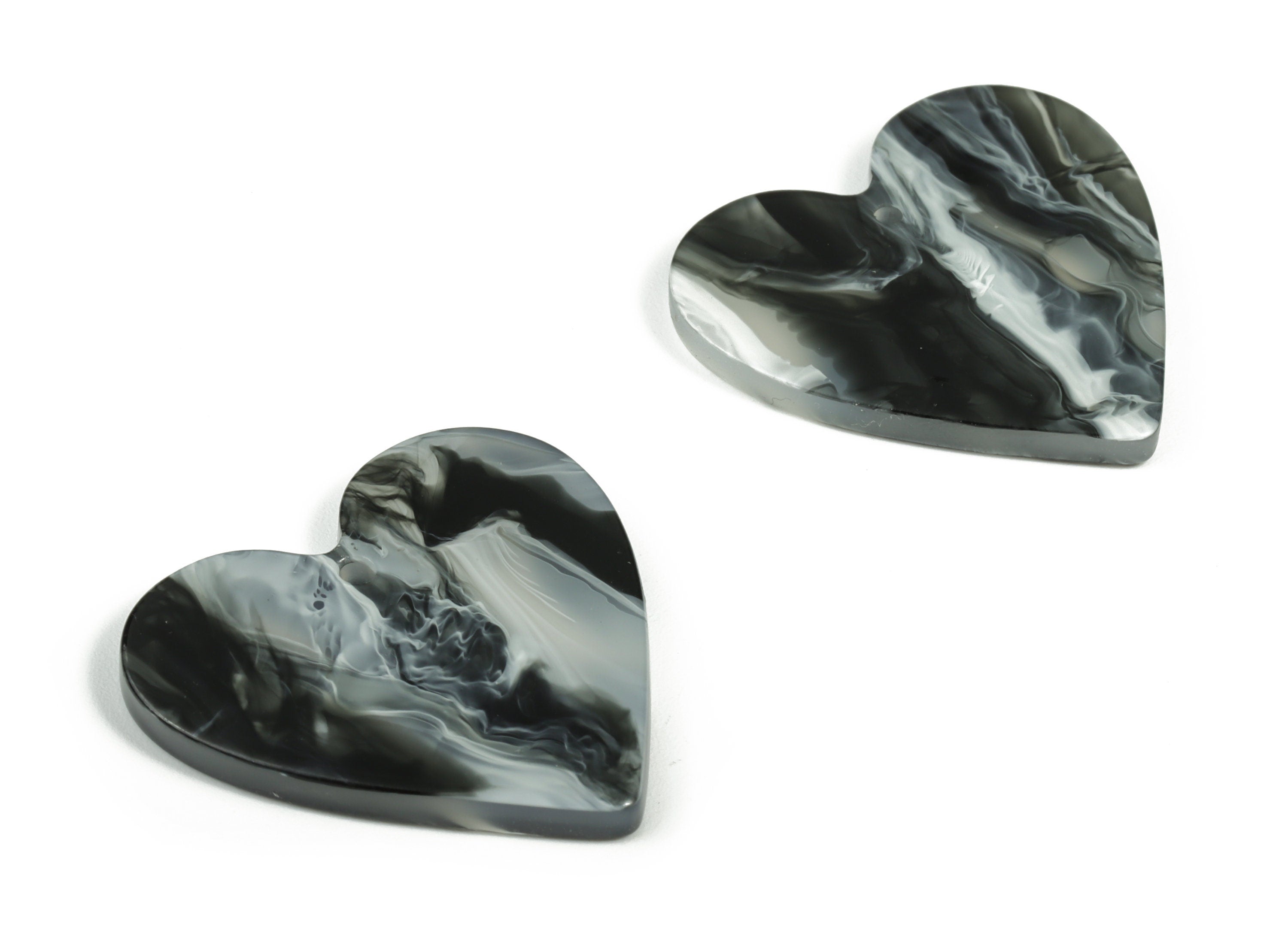 Acrylic Heart Earring Charms - Heart Pendant - Earring Findings - Jewelry Supplies - Color Code: A626 - 31.69x30.99x2.27mm - AC1431-A626 - DOMEDBAZAAR