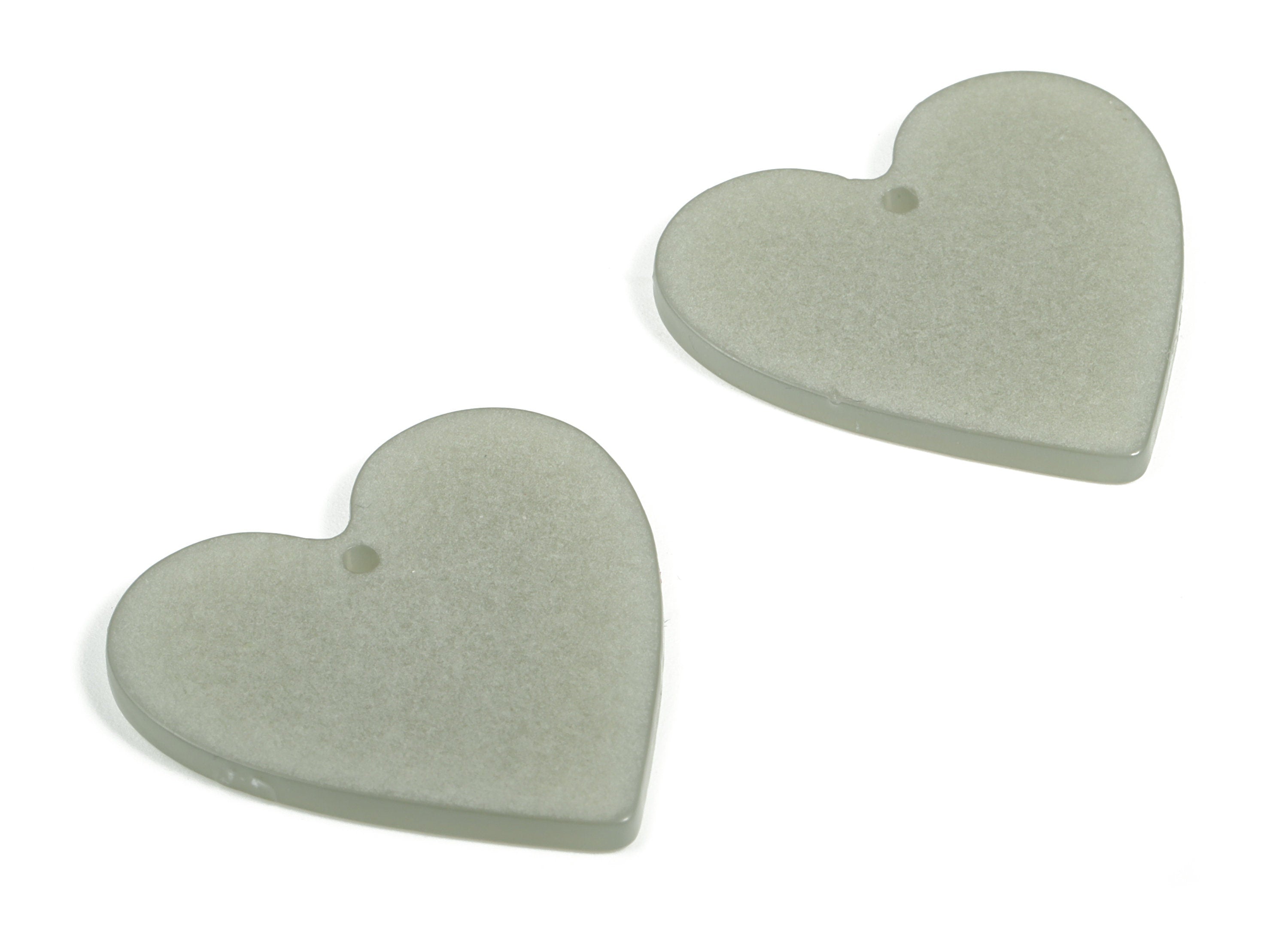 Acrylic Heart Earring Charms - Heart Pendant - Earring Findings - Jewelry Supplies - Color Code: A627 - 31.82x31.27x2.61mm - AC1431-A627 - DOMEDBAZAAR