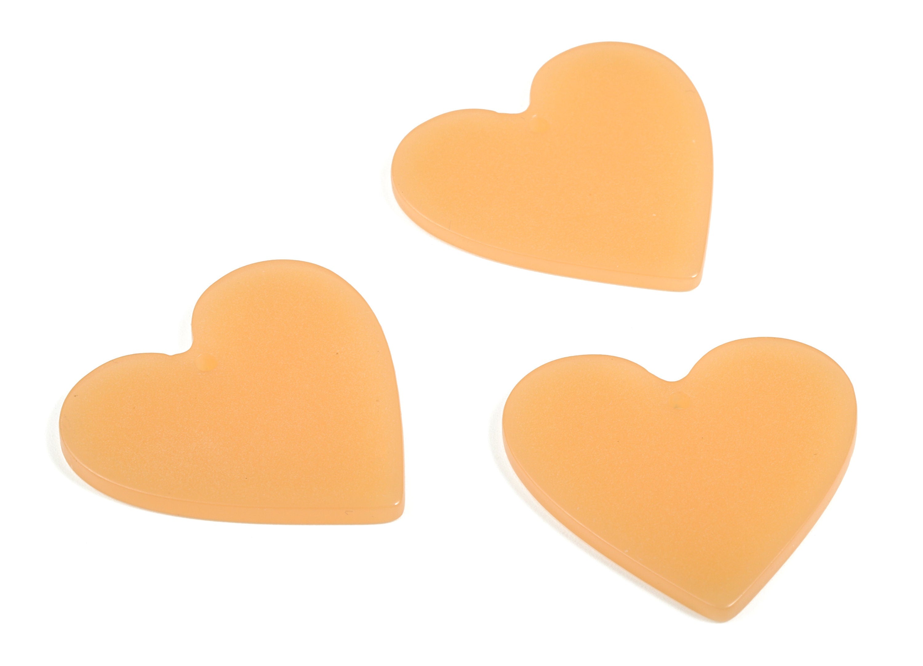 Acrylic Heart Earring Charms - Heart Pendant - Earring Findings - Jewelry Supplies - Color Code: A628 - 31.68x31.16x2.14mm - AC1431-A628 - DOMEDBAZAAR