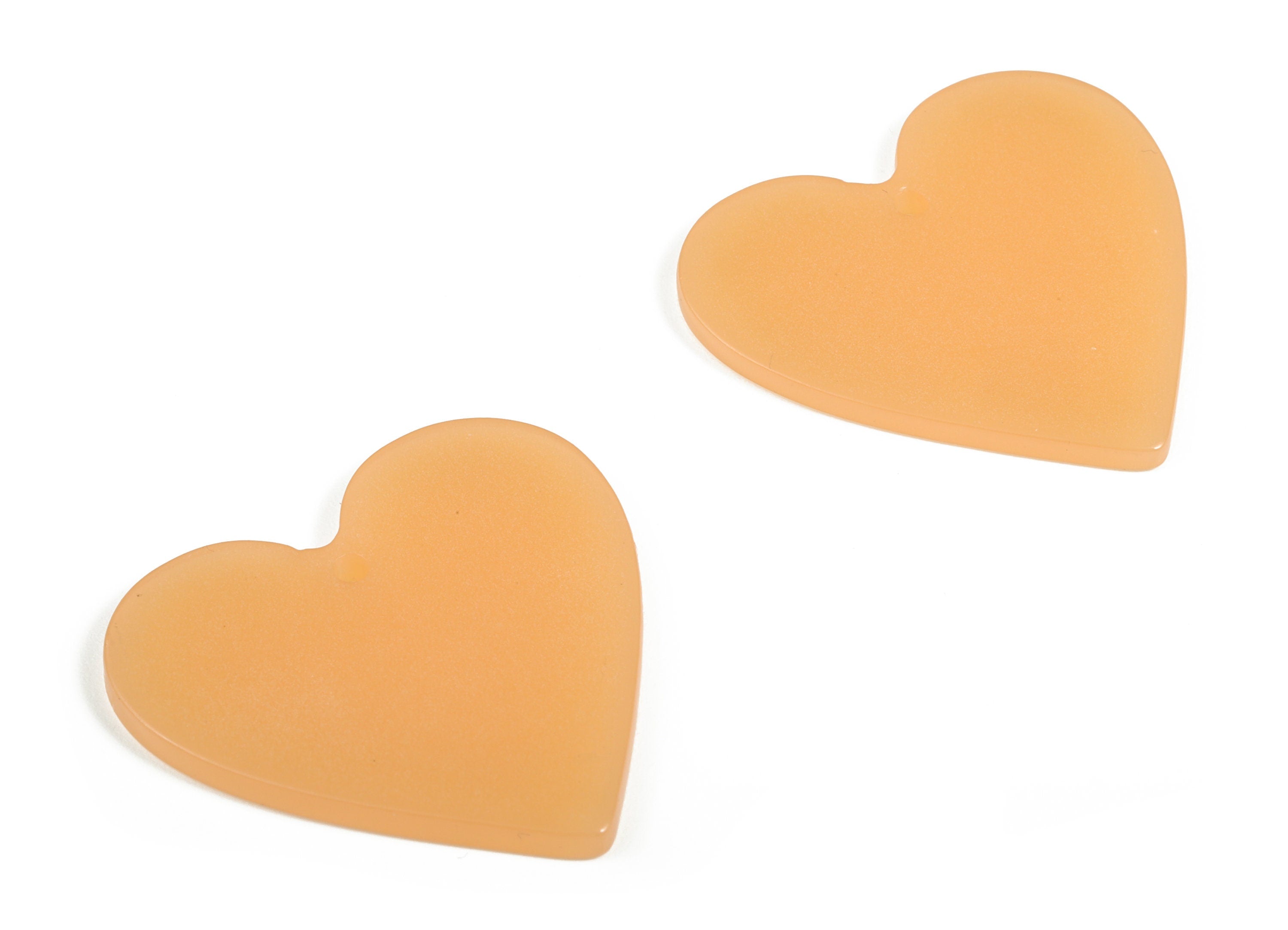 Acrylic Heart Earring Charms - Heart Pendant - Earring Findings - Jewelry Supplies - Color Code: A628 - 31.68x31.16x2.14mm - AC1431-A628 - DOMEDBAZAAR