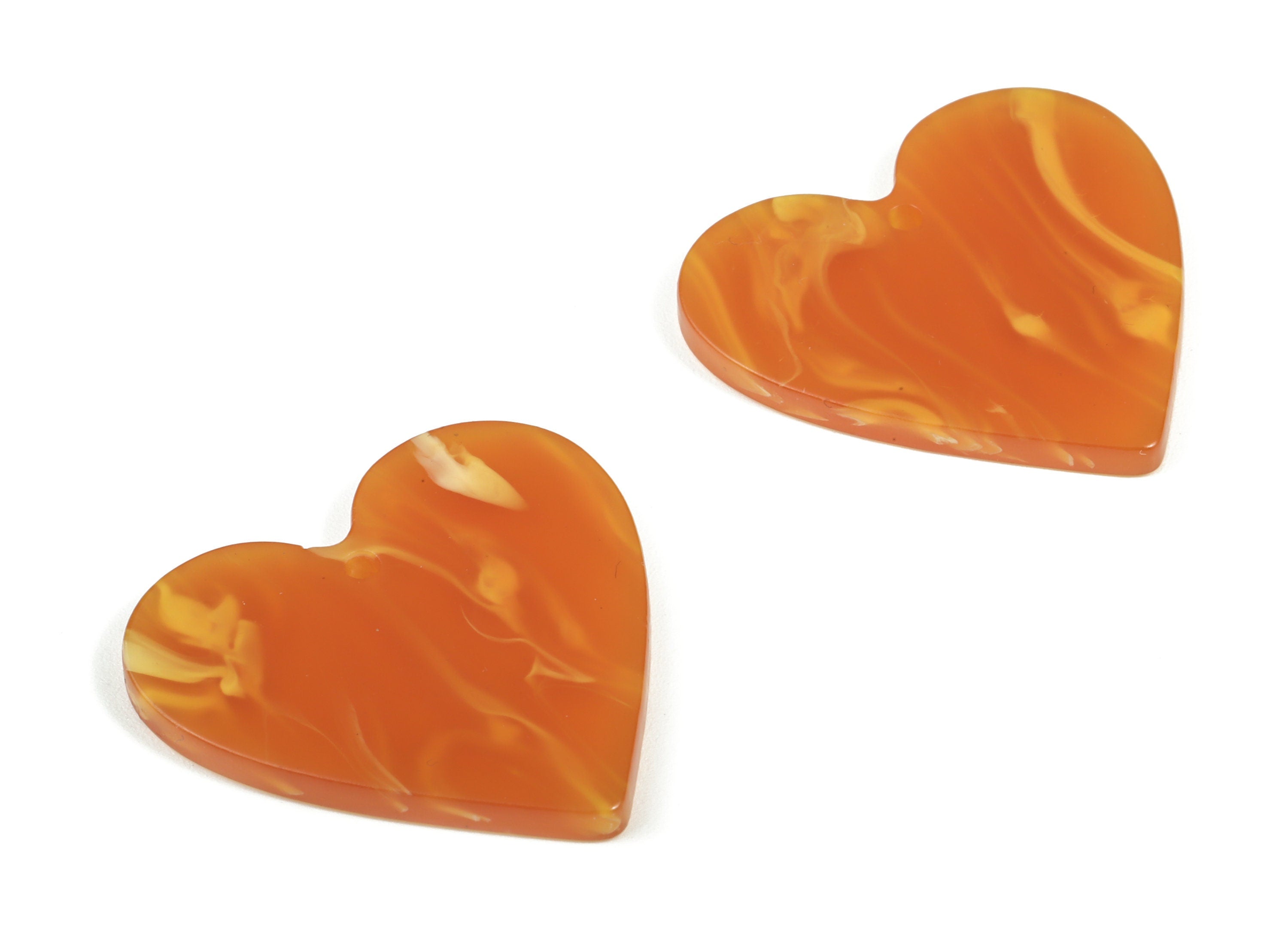 Acrylic Earring Charms - Earring Findings - Heart Shaped Pendant - Color Code: A563 - 31.73x31.24x2.61mm - AC1431-A563 - DOMEDBAZAAR