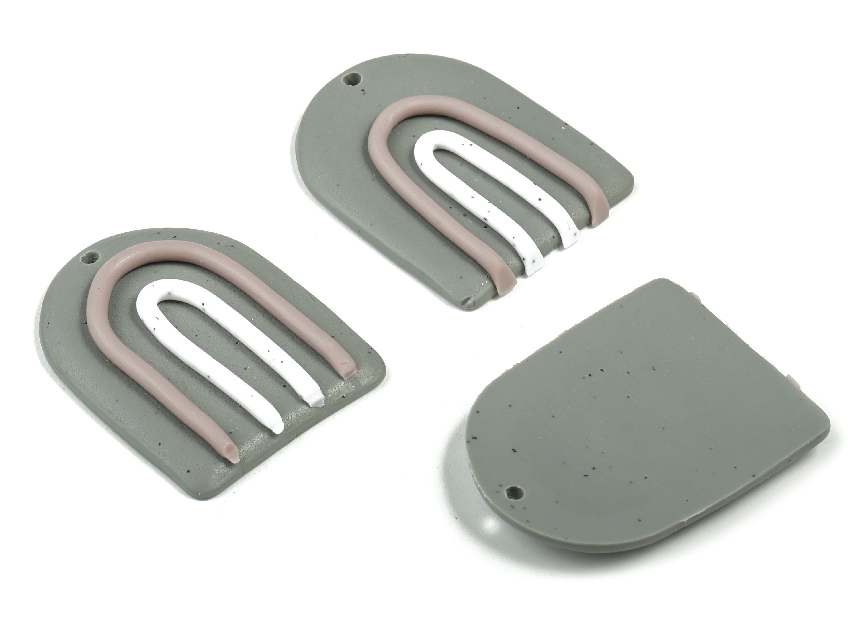 PolymerClay Rainbow Earring Charms - PolymerClay Rainbow Pandant - Earring Findings - Jewelry Handmade - 35.29x27.04x4.26mm - PC2254A - DOMEDBAZAAR