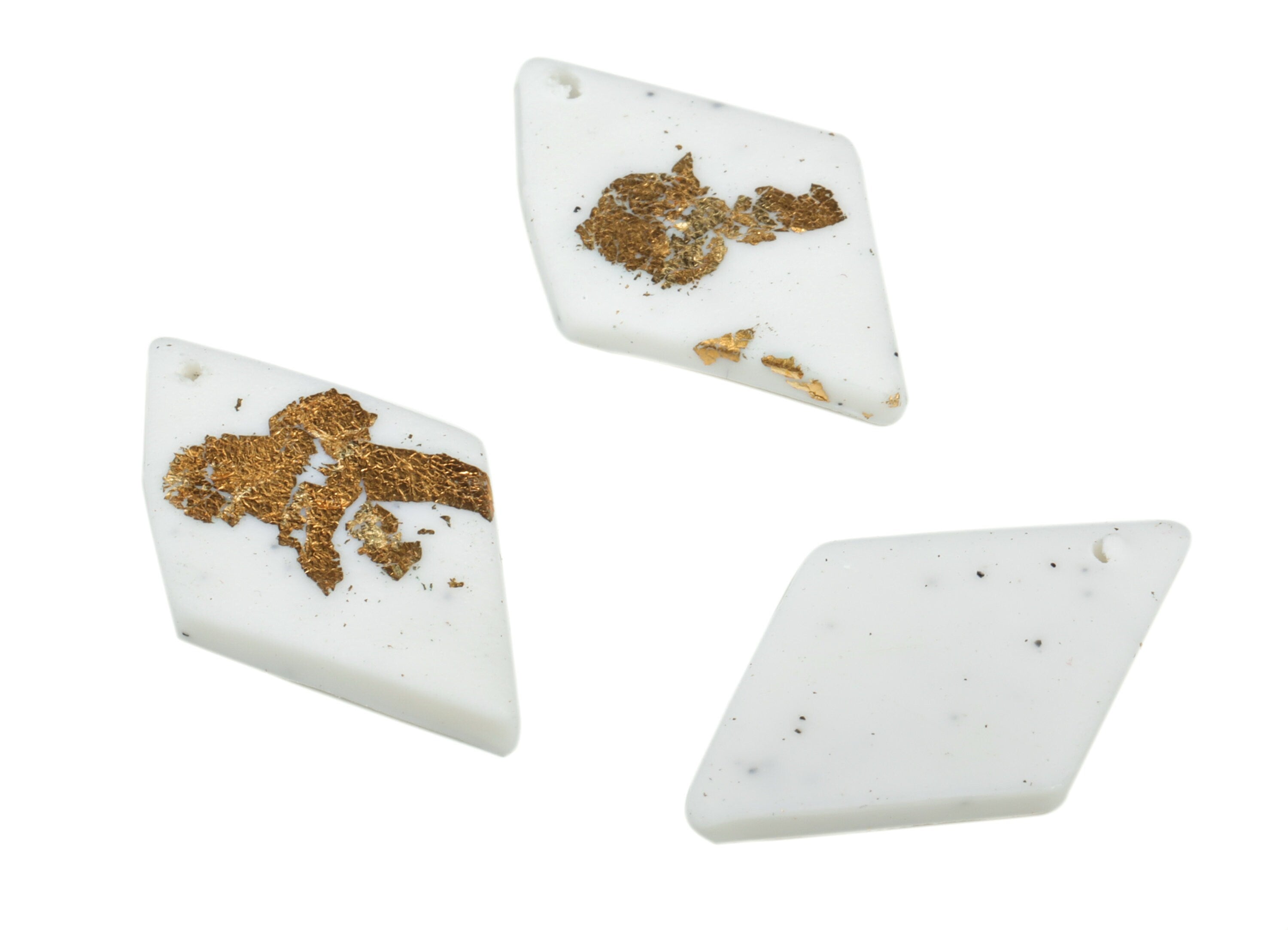 PolymerClay Diamond Earring Charms - PolymerClay Diamond Pandant - Earring Findings - Jewelry Handmade - 28.38x16.71x2.74mm - PC2267 - DOMEDBAZAAR