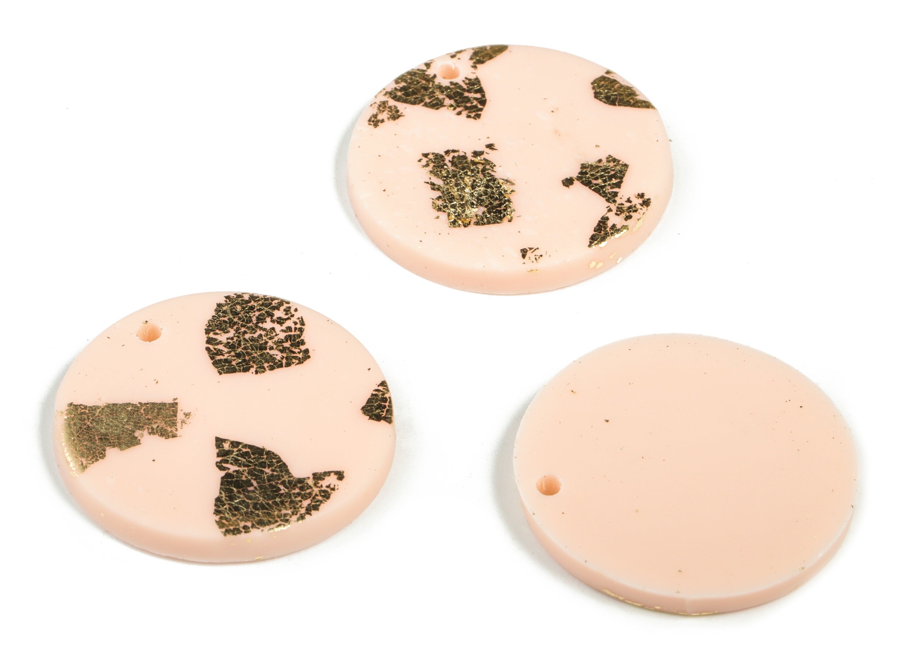 PolymerClay Round Earring Charms - PolymerClay Circle Pandant - Earring Findings - Jewelry Handmade - 25.25x24.75x3.17mm - PC2265B - DOMEDBAZAAR