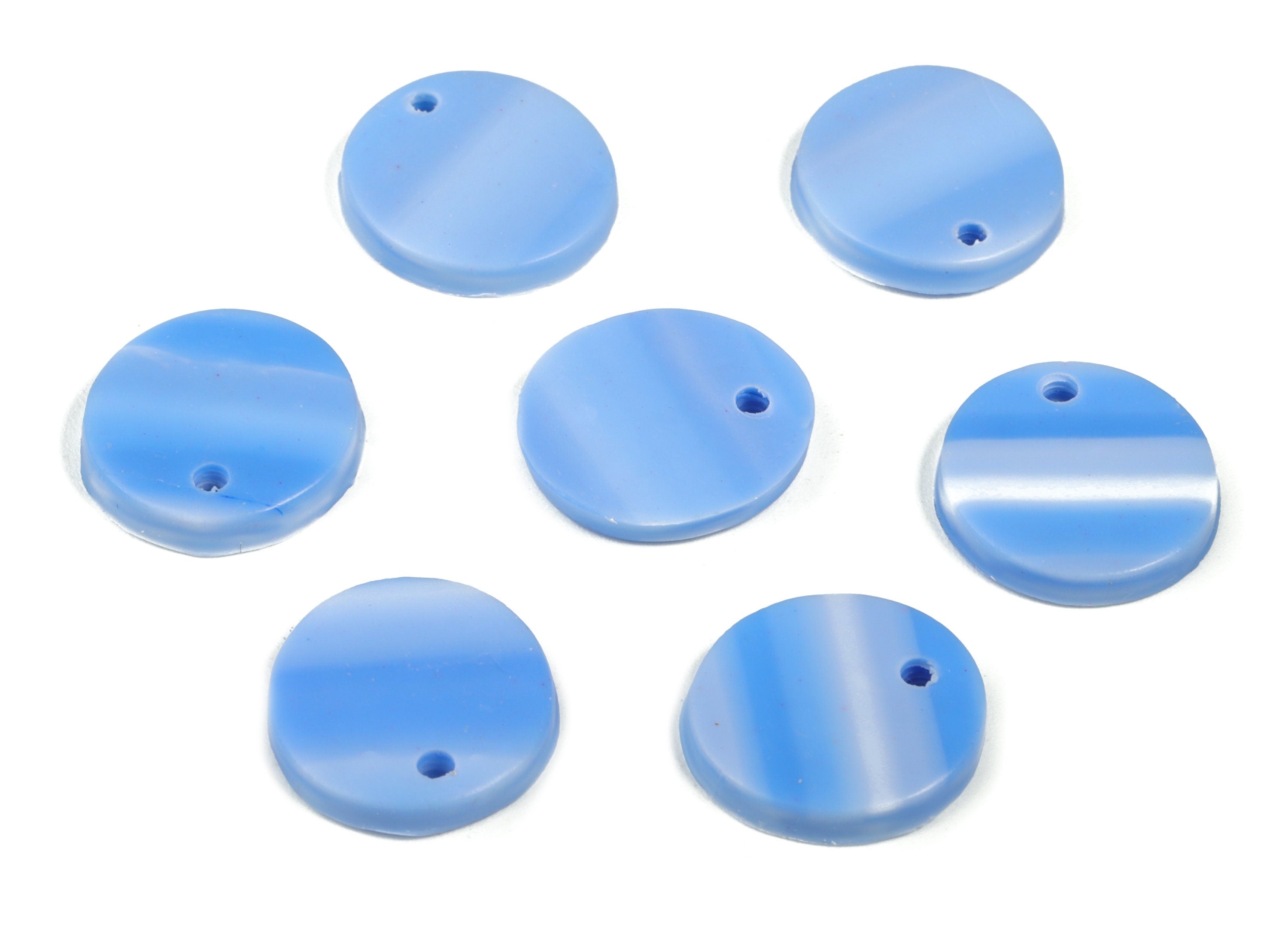 PolymerClay Round Earring Charms - PolymerClay Circle Pandant - Earring Findings - Jewelry Handmade - 15.64x15.15x2.48mm- PC2299B - DOMEDBAZAAR