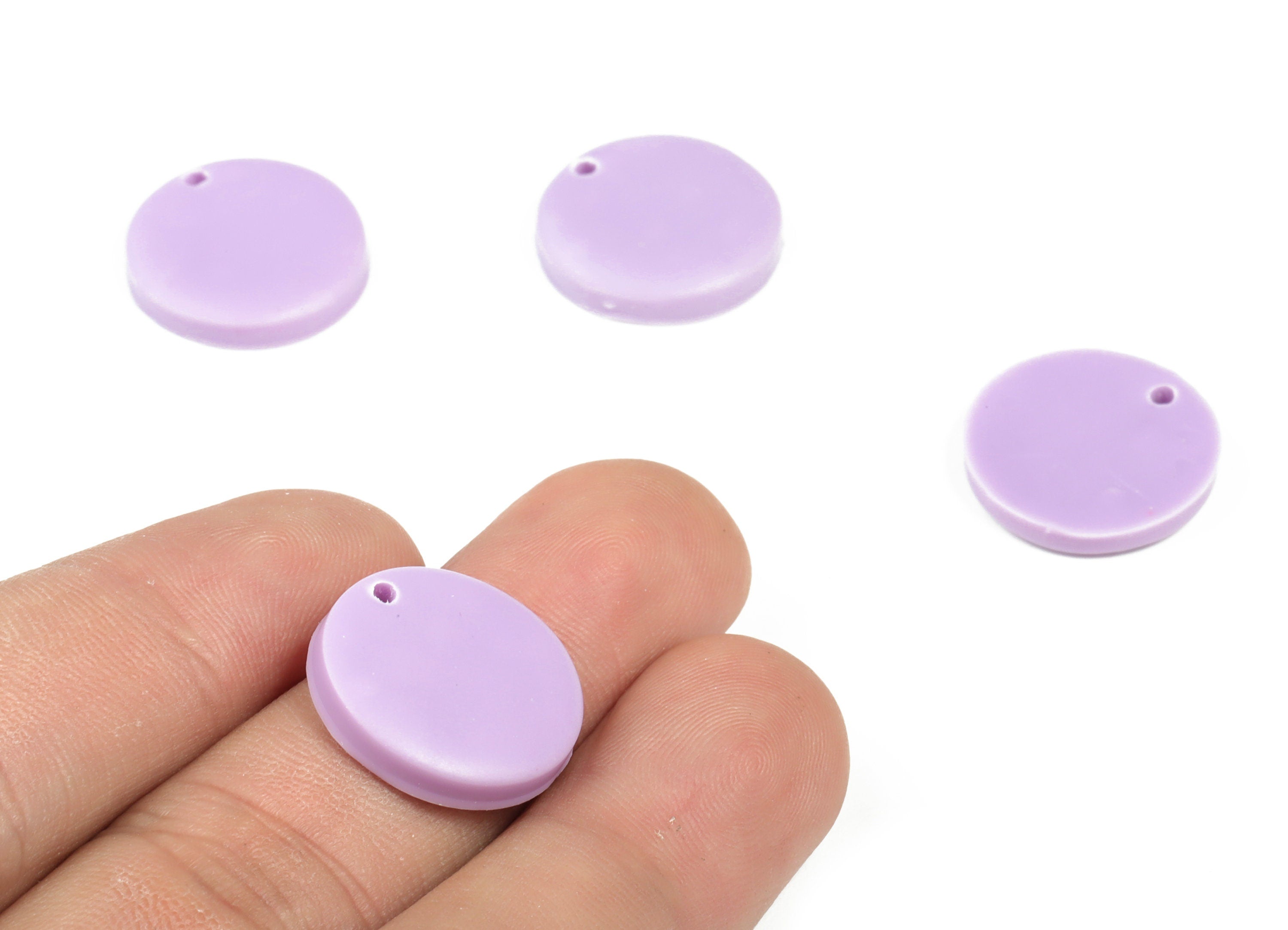 PolymerClay Round Earring Charms - PolymerClay Circle Pandant - Earring Findings - Jewelry Handmade - 17.79x17.56x2.47mm- PC2297D - DOMEDBAZAAR