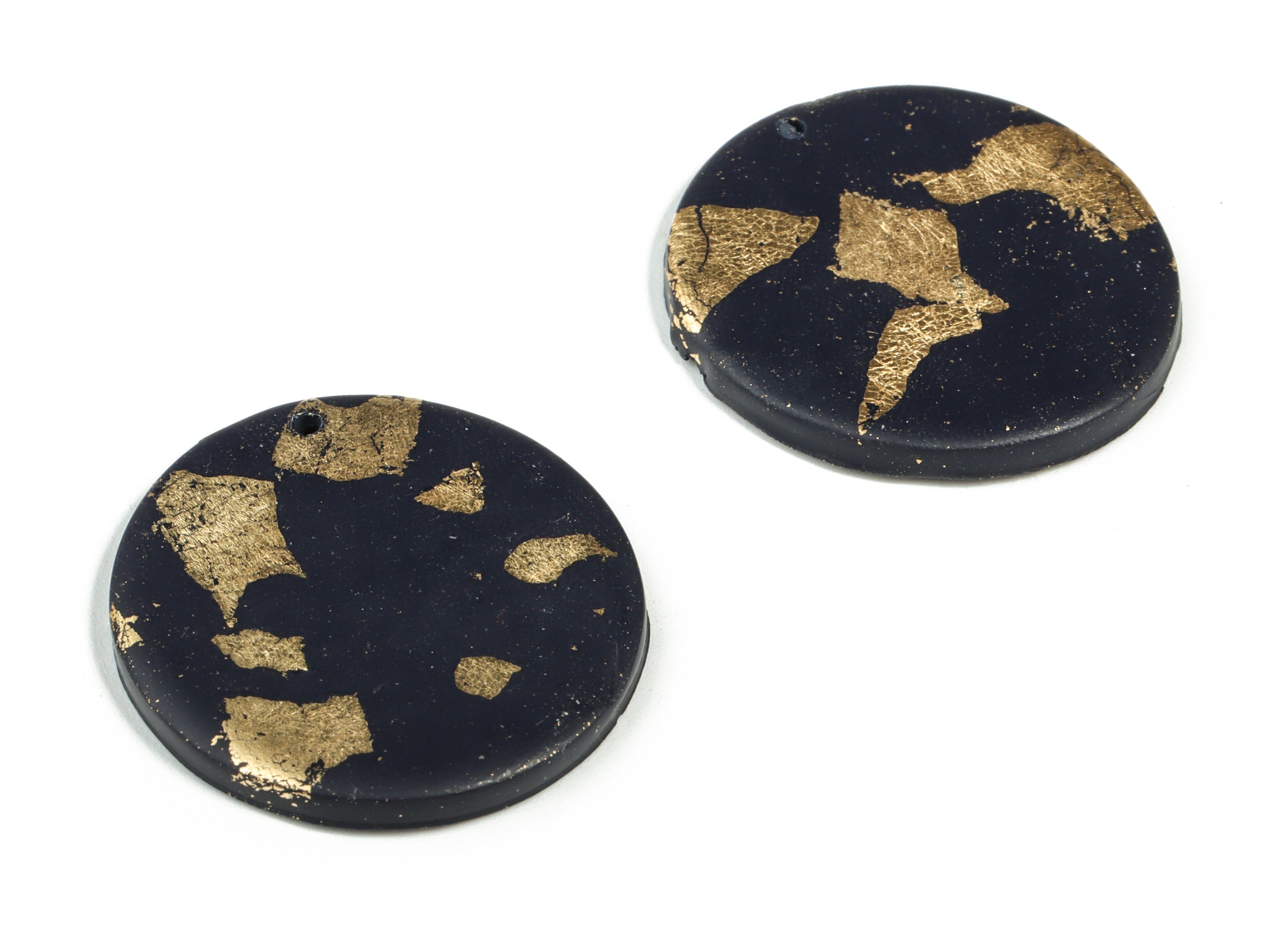 PolymerClay Round Earring Charms - PolymerClay Circle Pandant - Earring Findings - Jewelry Handmade - 30.25x30.25x3.11mm - PC2264A - DOMEDBAZAAR