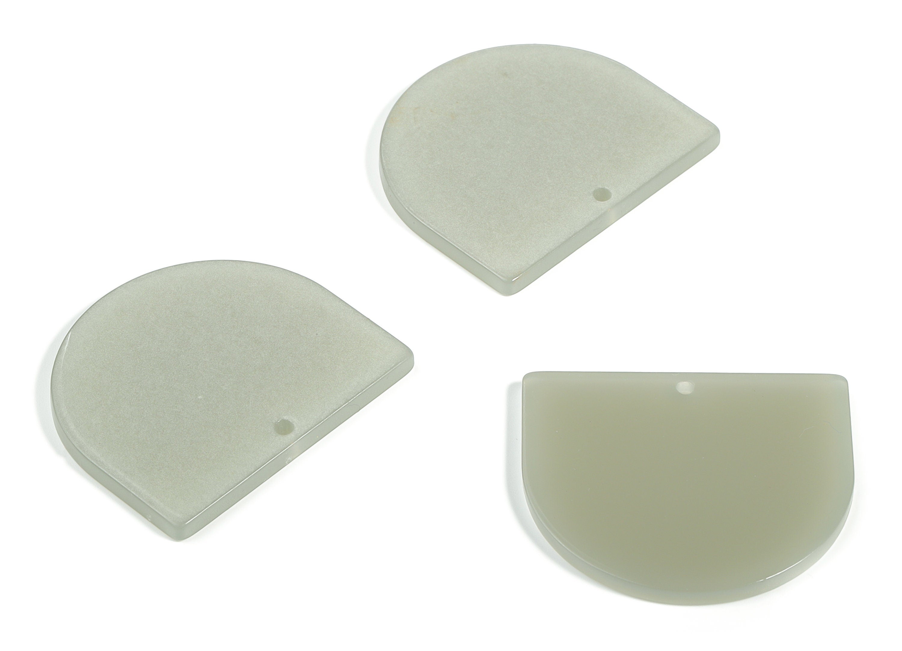 Acrylic D Earring Charms - Semi Circle Pendant - Earring Findings - Jewelry Supplies - Color Code: A627 - 33.15x29.25x2.36mm - AC1094-A627 - DOMEDBAZAAR