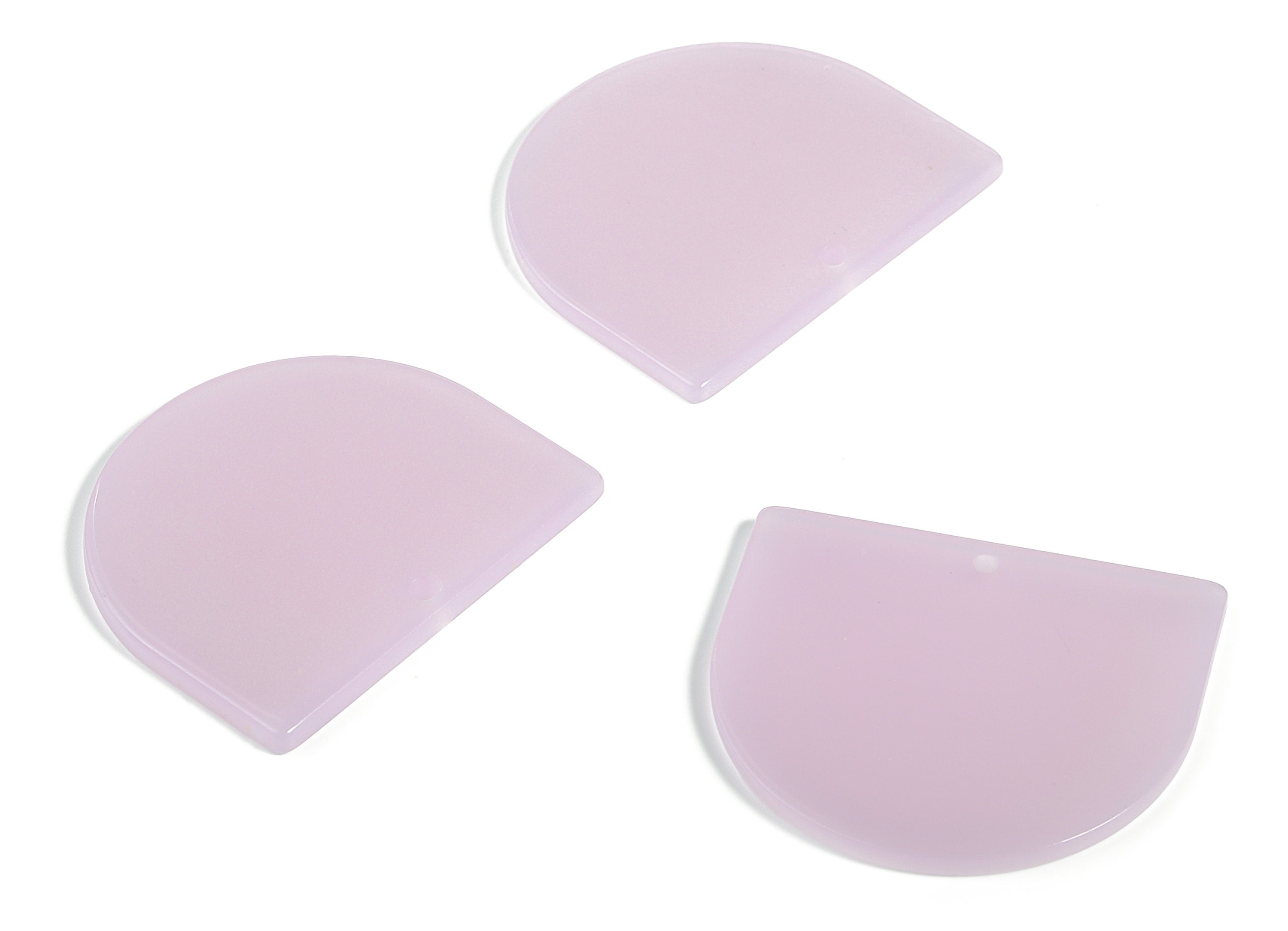 Acrylic D Earring Charms - Semi Circle Pendant - Earring Findings - Jewelry Supplies - Color Code: A613 - 33.22x29.1x2.48mm - AC1094-A613 - DOMEDBAZAAR