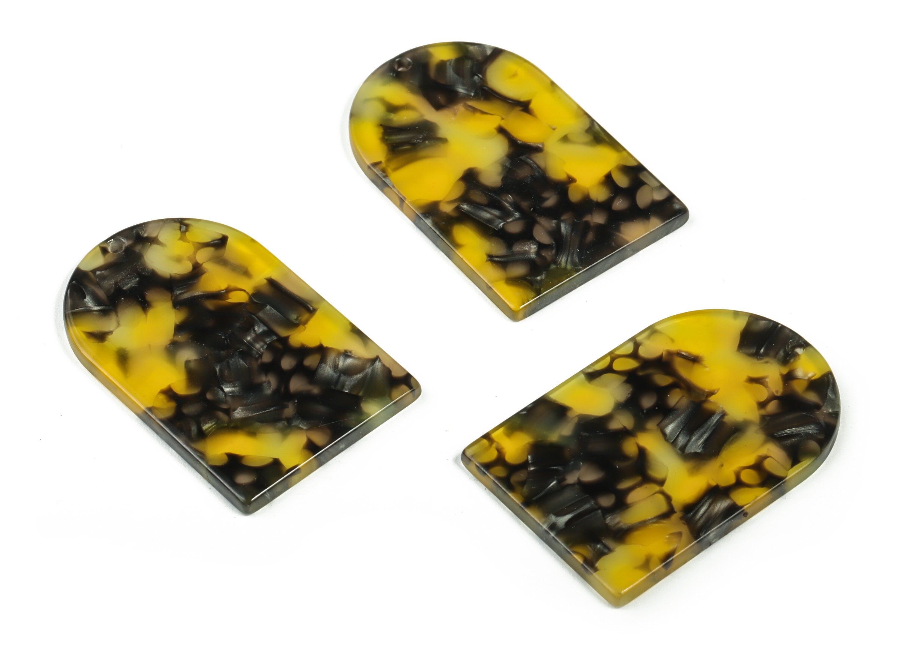 Acrylic D Earring Charms - Acrylic D Pendant - Earring Finding - Jewelry Making Supplies - Color Code:A570 - 39.86x26.05x2.6mm - AC2229-A570 - DOMEDBAZAAR