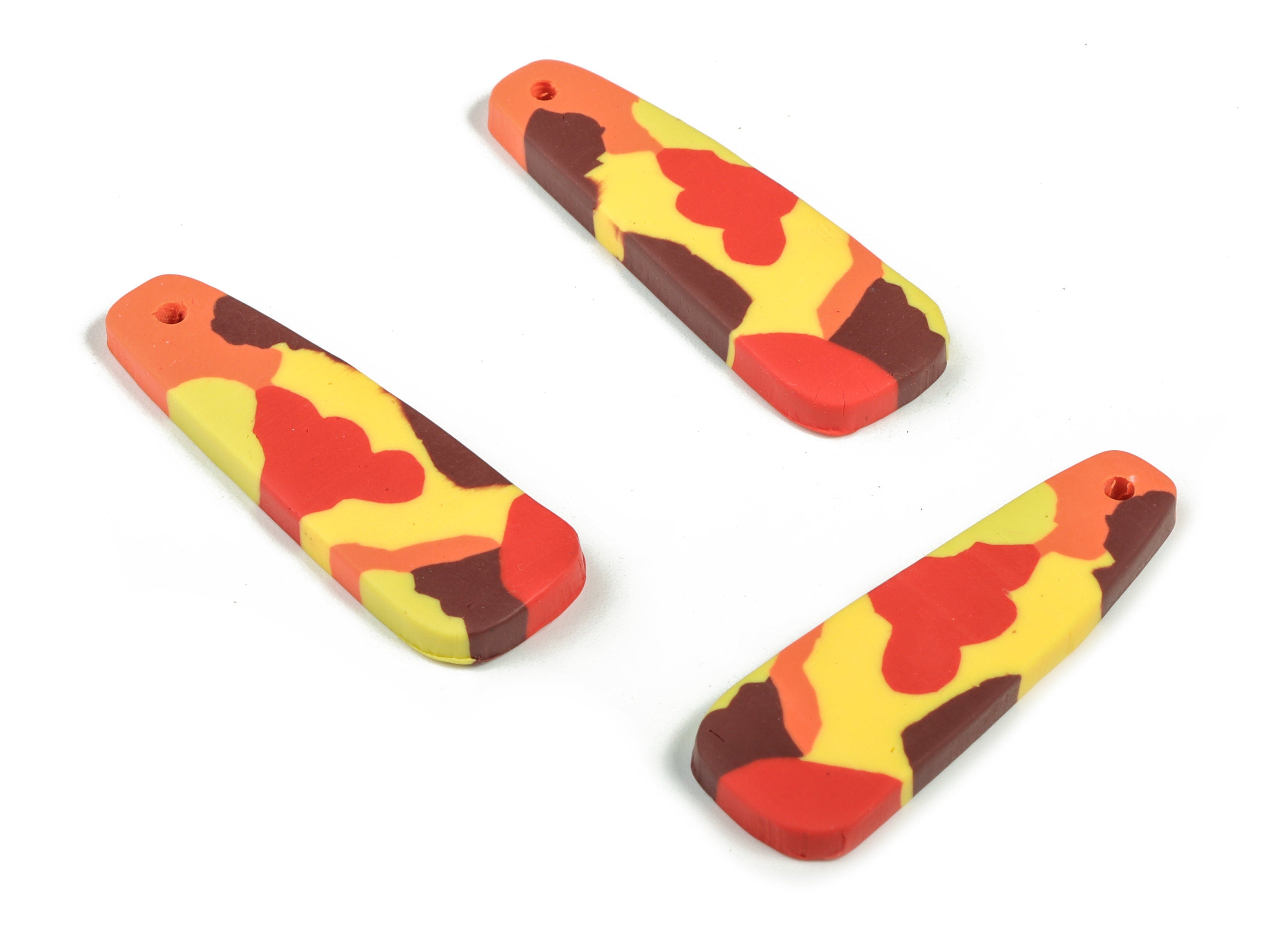 PolymerClay Strip Earring  PolymerClay-Charms-Strip Pandant - Earring Findings - Jewelry Handmade - 40.76x13.71x3.76mm - PC2279 - DOMEDBAZAAR