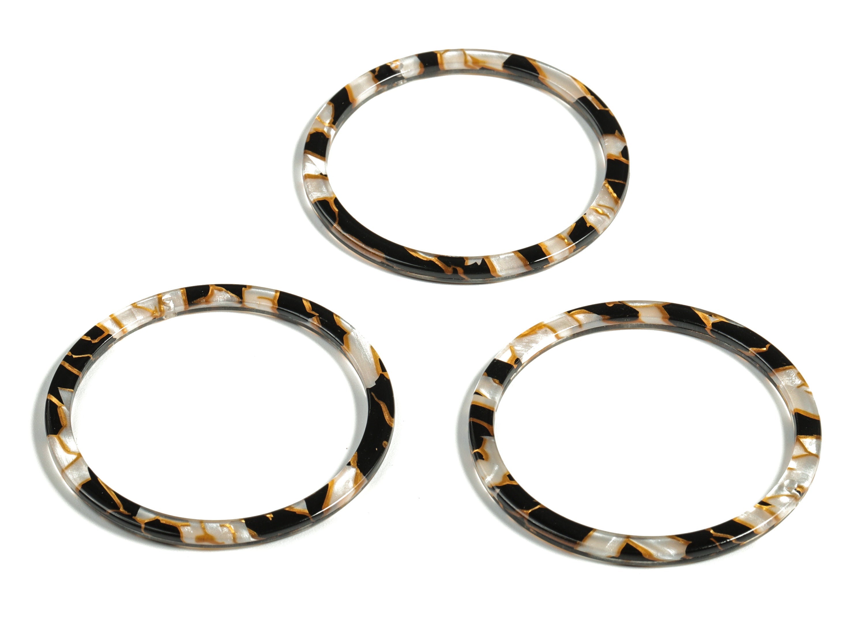 Acetate Circle Charms - Circle Earrings and Pendant - Earring Findings - 1 Hole - Color Code: A265 - 44.52x44.52x2.47mm - AC1126-A403 - DOMEDBAZAAR