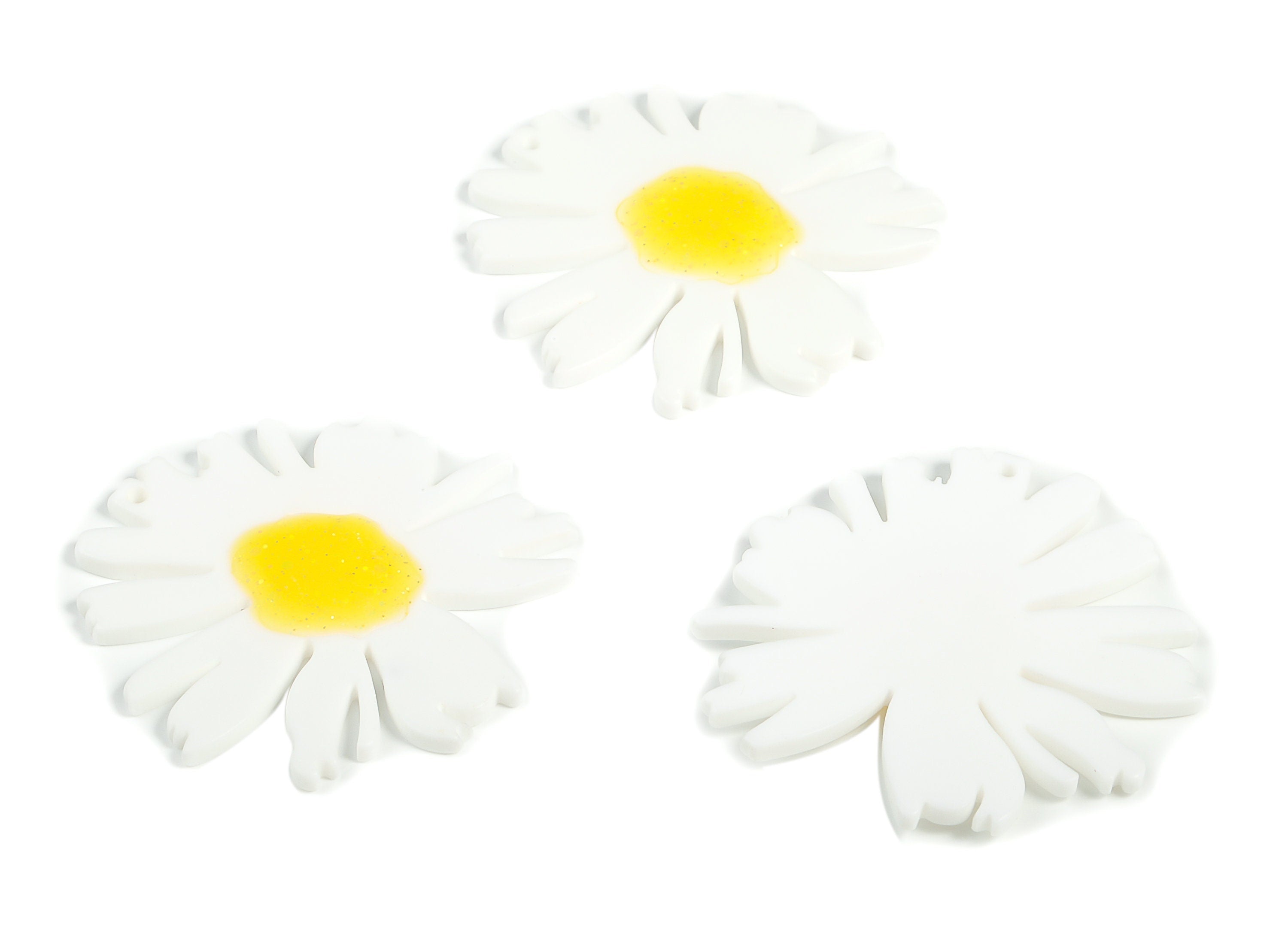 Spray lacquer Acrylic Flower Earring Charms - Acrylic Flower Pendant - Earring Findings - Jewellery Making Supplies - 44.3x43x4.3mm - AC2254 - DOMEDBAZAAR