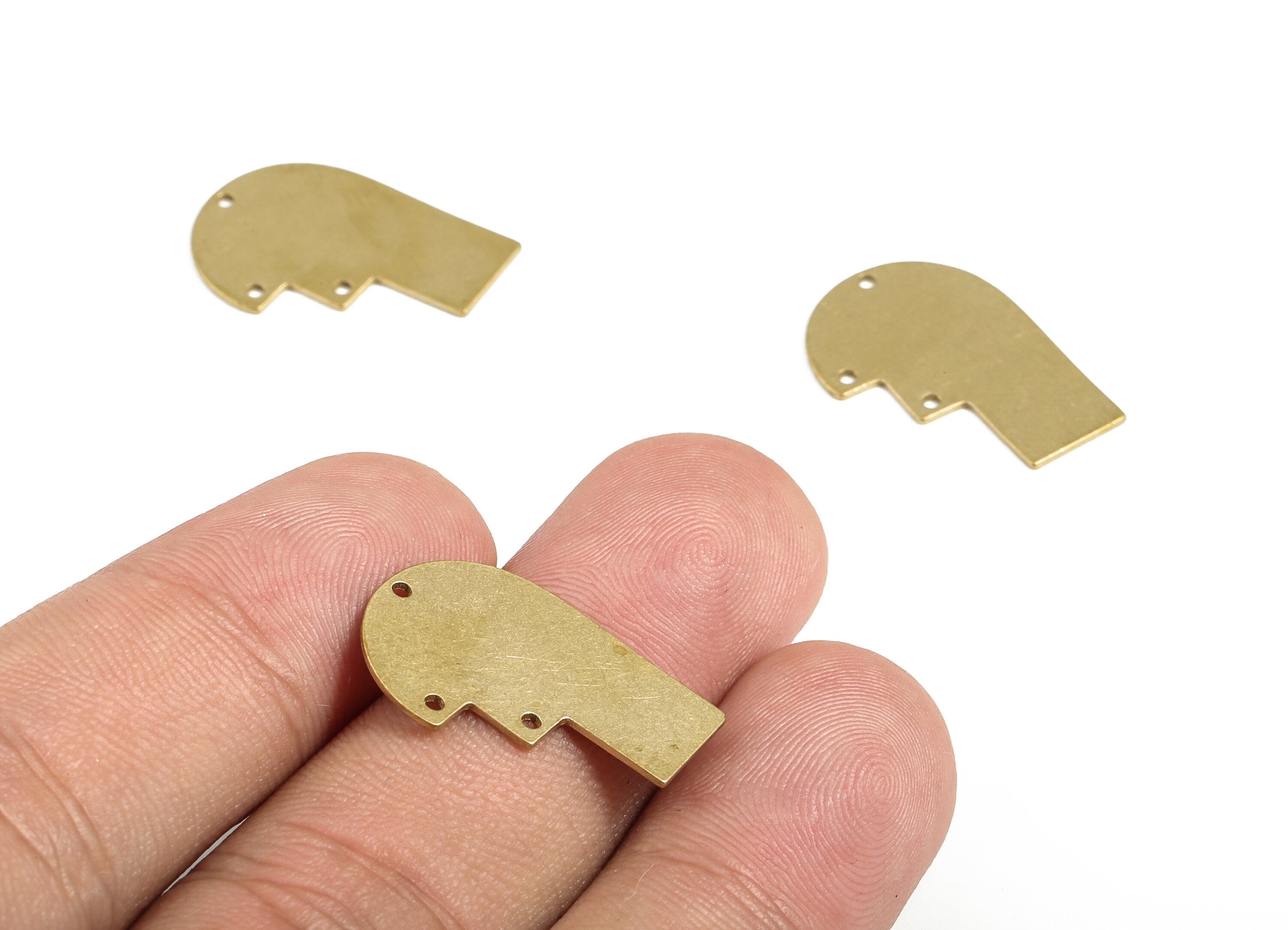 Personalized stamping blank - Brass Geometric Earring Connector - Raw Brass Geometric Charms - Earring Findings - 21.7x15.2x0.57mm - PP4036 - DOMEDBAZAAR
