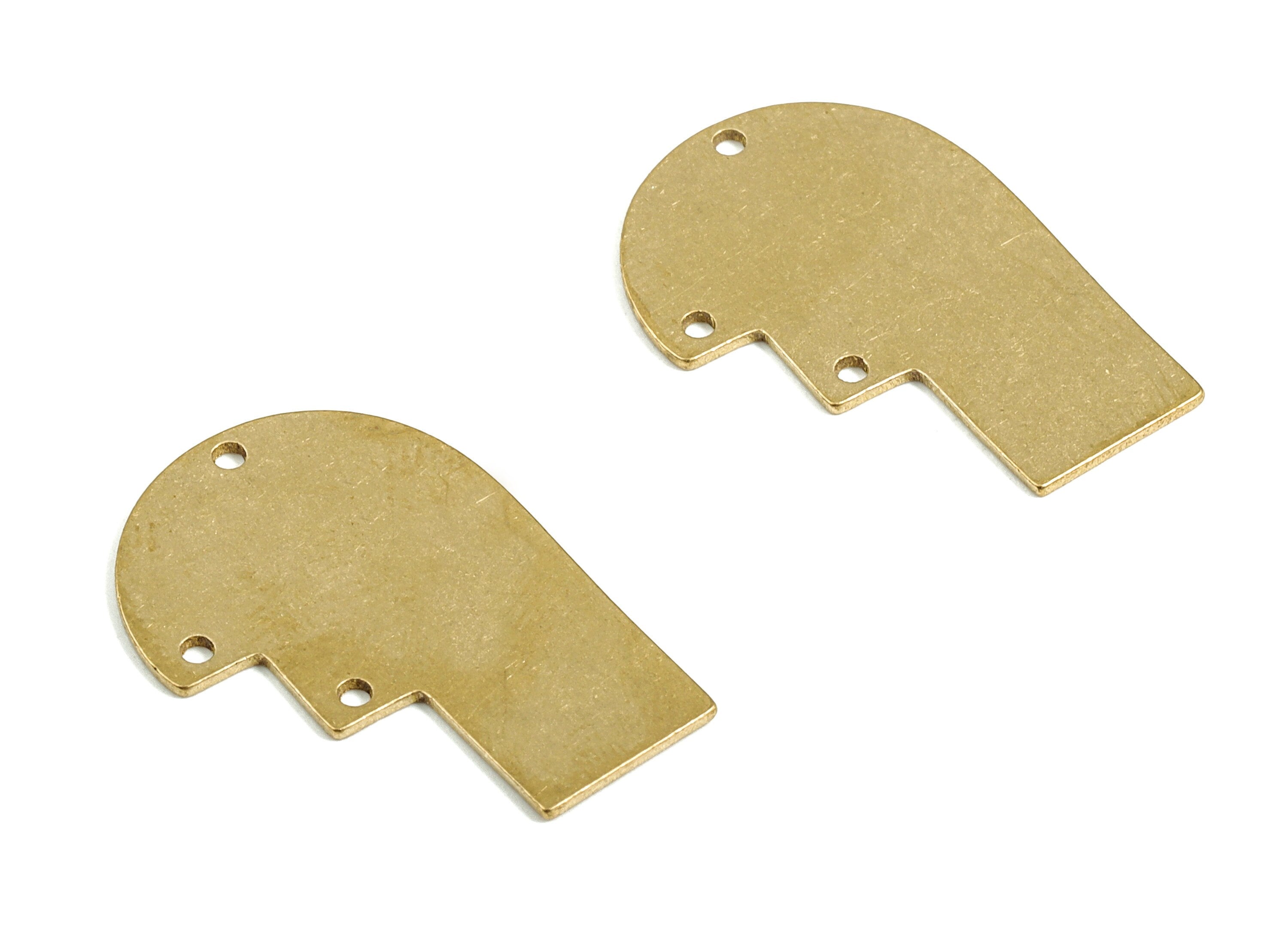 Personalized stamping blank - Brass Geometric Earring Connector - Raw Brass Geometric Charms - Earring Findings - 21.7x15.2x0.57mm - PP4036 - DOMEDBAZAAR