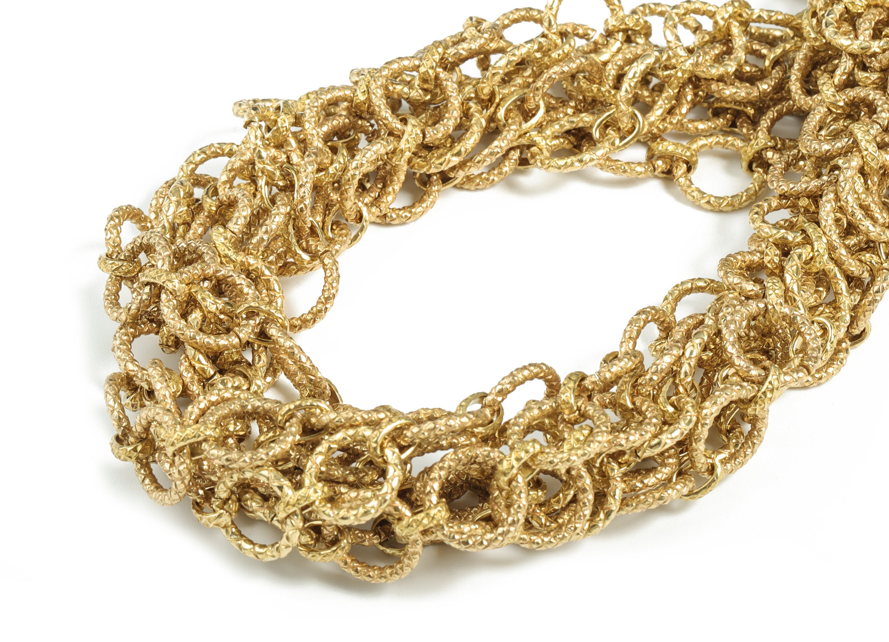 Raw Brass Textured Round Cable Chain - Round Link Cable Chain - Open link Cable Chain for Necklaces & Bracelets - 0.49"x0.49"x0.08" - CC1177 - DOMEDBAZAAR