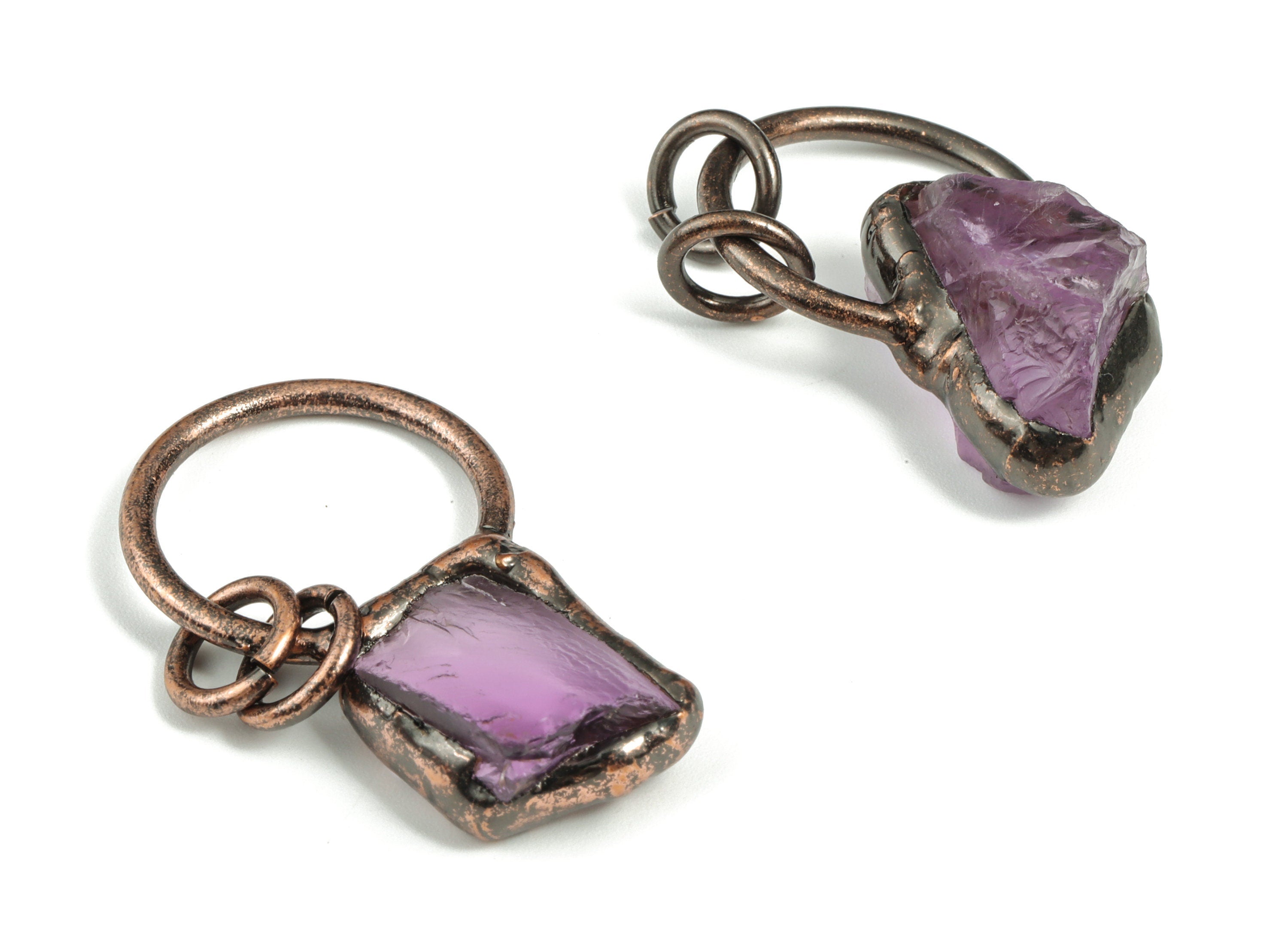 Natural Amethyst Pendant – Purple Amethyst Crystal Jewelry Charms – DIY Jewelry Making Supplies - Average Size - 44.13x24.96x6.95mm – NS1315 - DOMEDBAZAAR