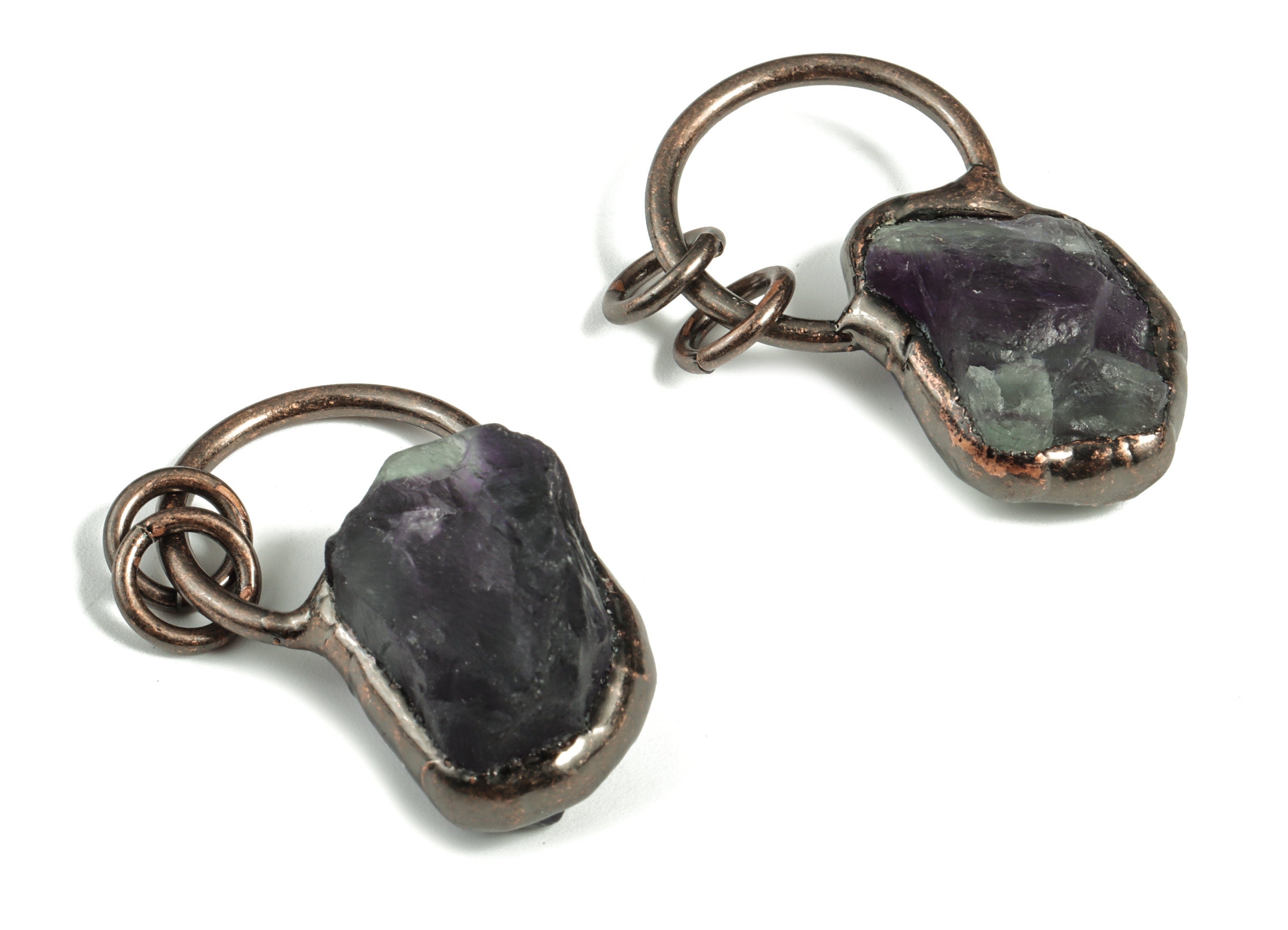 Green Fluorite Pendant Charm - Emerald Crystal Charm – Green Fluorite Gemstone Charm - Average Size - 35.04× 19.04× 11.81mm - NS1337 - DOMEDBAZAAR