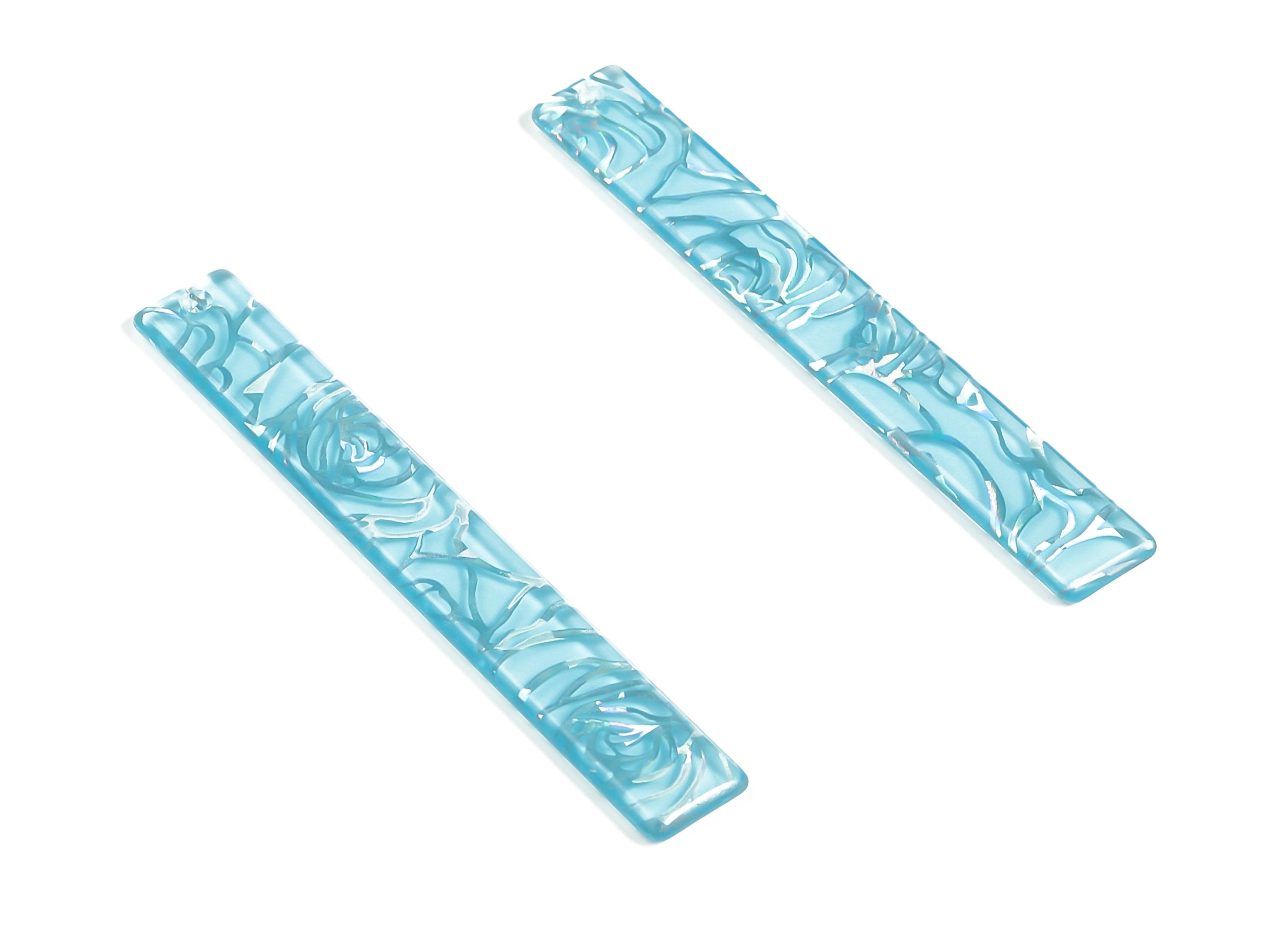 Acrylic Stick Charms - Bar Earrings and Pendant - Earring Findings - Jewellery Supplies - Color Code: A653 - 59.6x7.8x2.6mm - AC1049-A653 - DOMEDBAZAAR