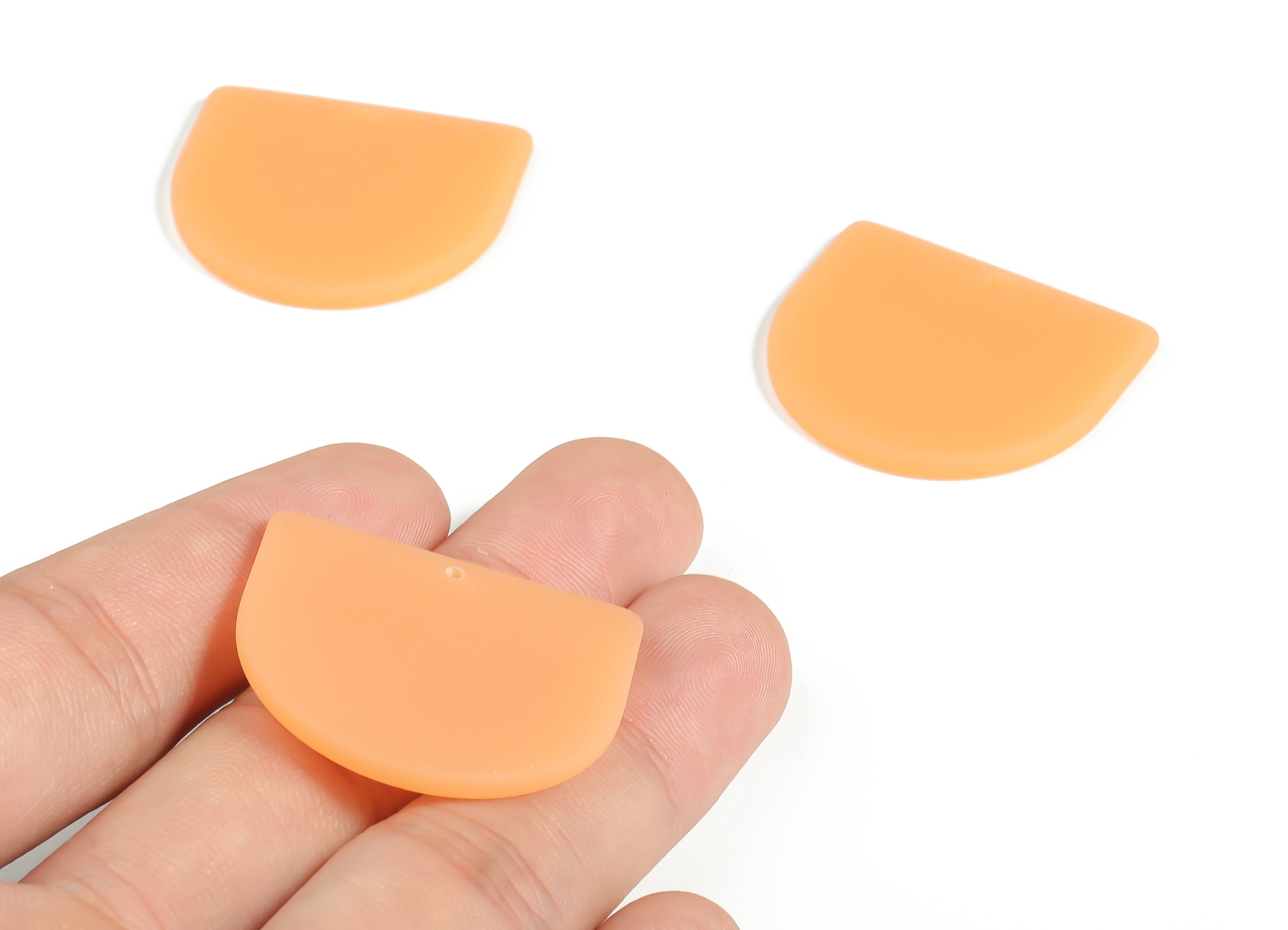 Acrylic D Earring Charms - Acrylic D Shape Pendant - Jewelry Supplies - Earring Finding - Color Code: A645 -33.04x29.18x2.87mm - AC1094-A645 - DOMEDBAZAAR