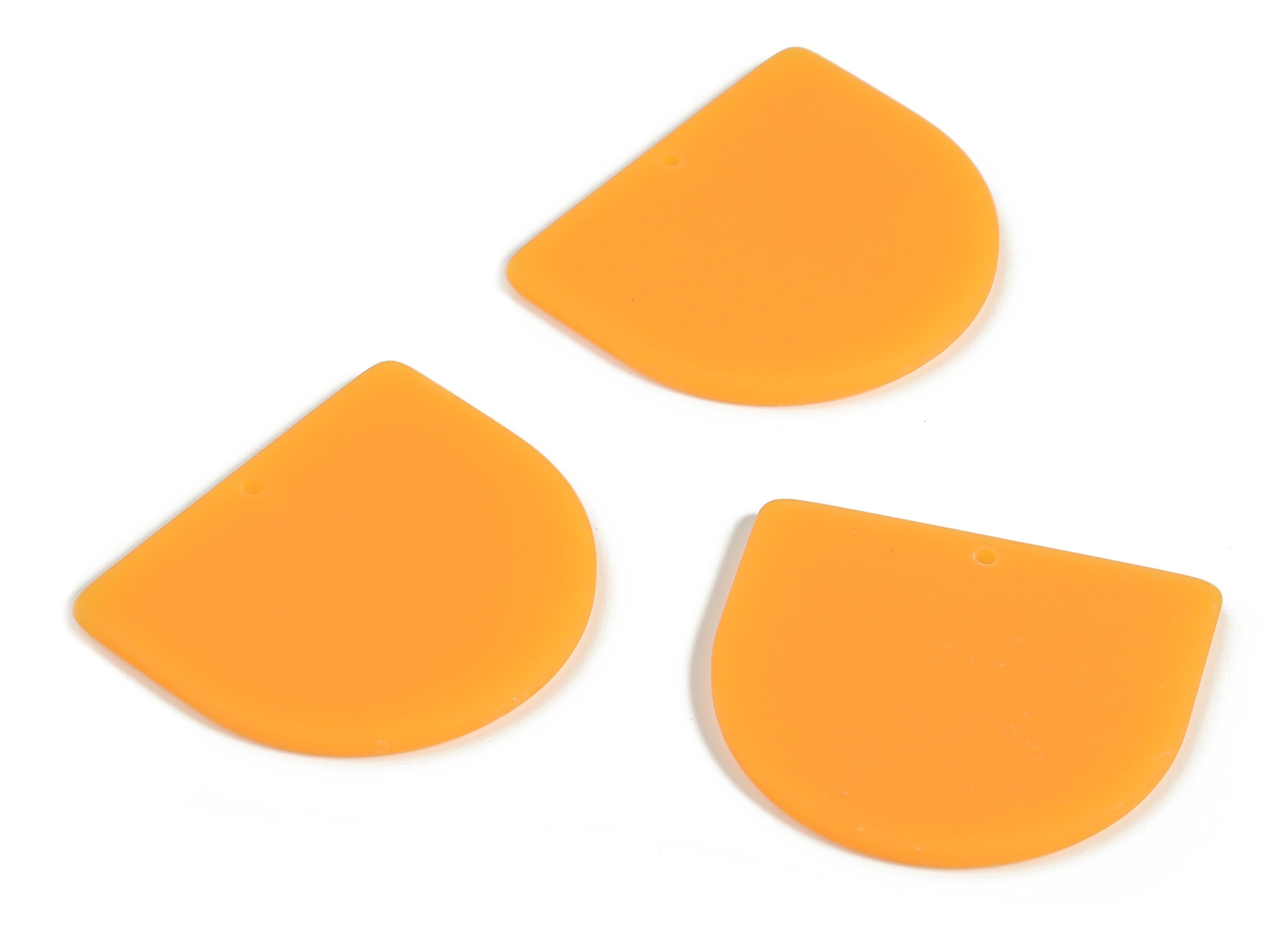 Acrylic D Earring Charms - Acrylic D Shape Pendant - Jewelry Supplies - Earring Finding - Color Code: A650 -33.23x29.09x2.70mm - AC1094-A650 - DOMEDBAZAAR