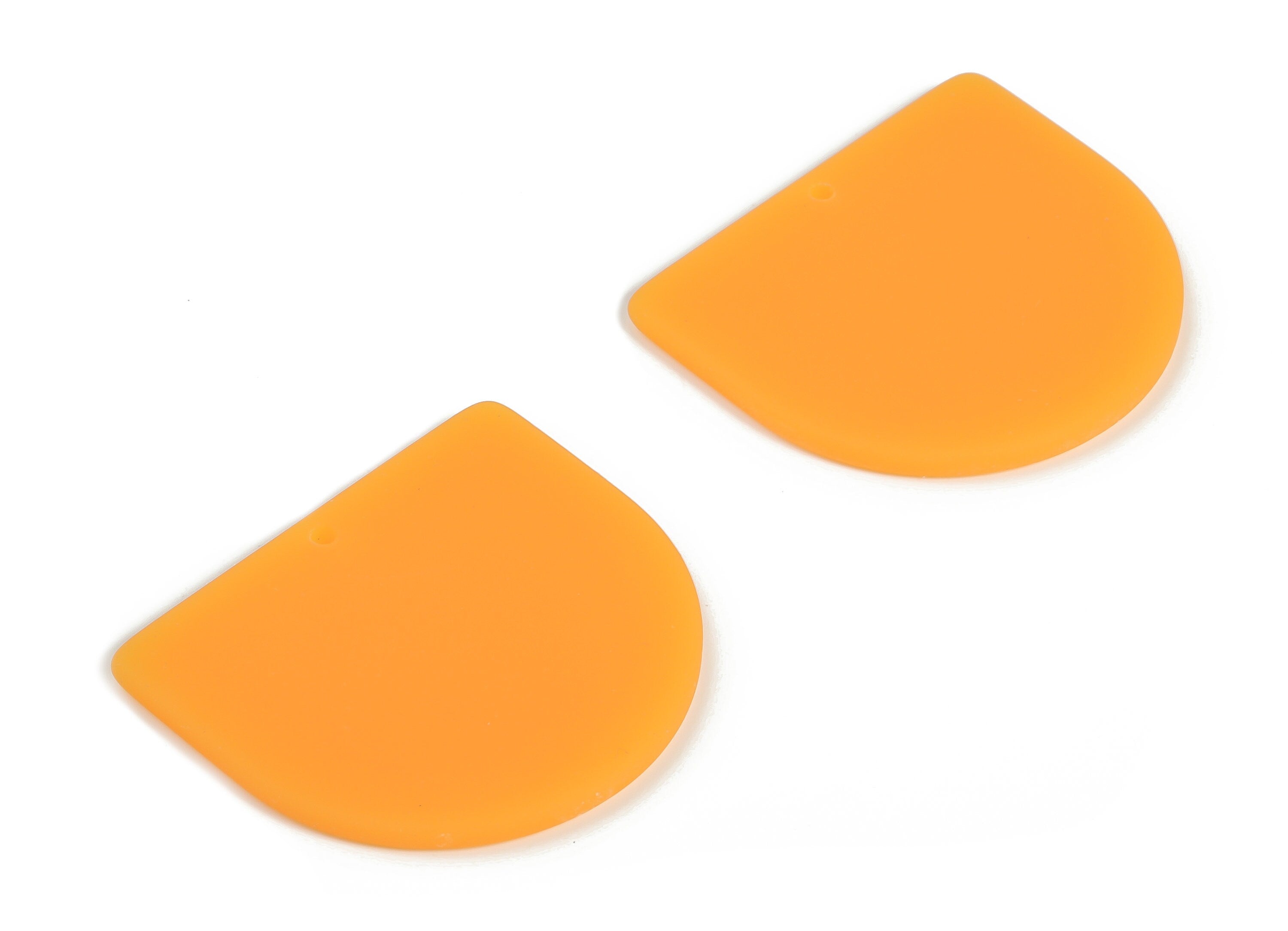 Acrylic D Earring Charms - Acrylic D Shape Pendant - Jewelry Supplies - Earring Finding - Color Code: A650 -33.23x29.09x2.70mm - AC1094-A650 - DOMEDBAZAAR