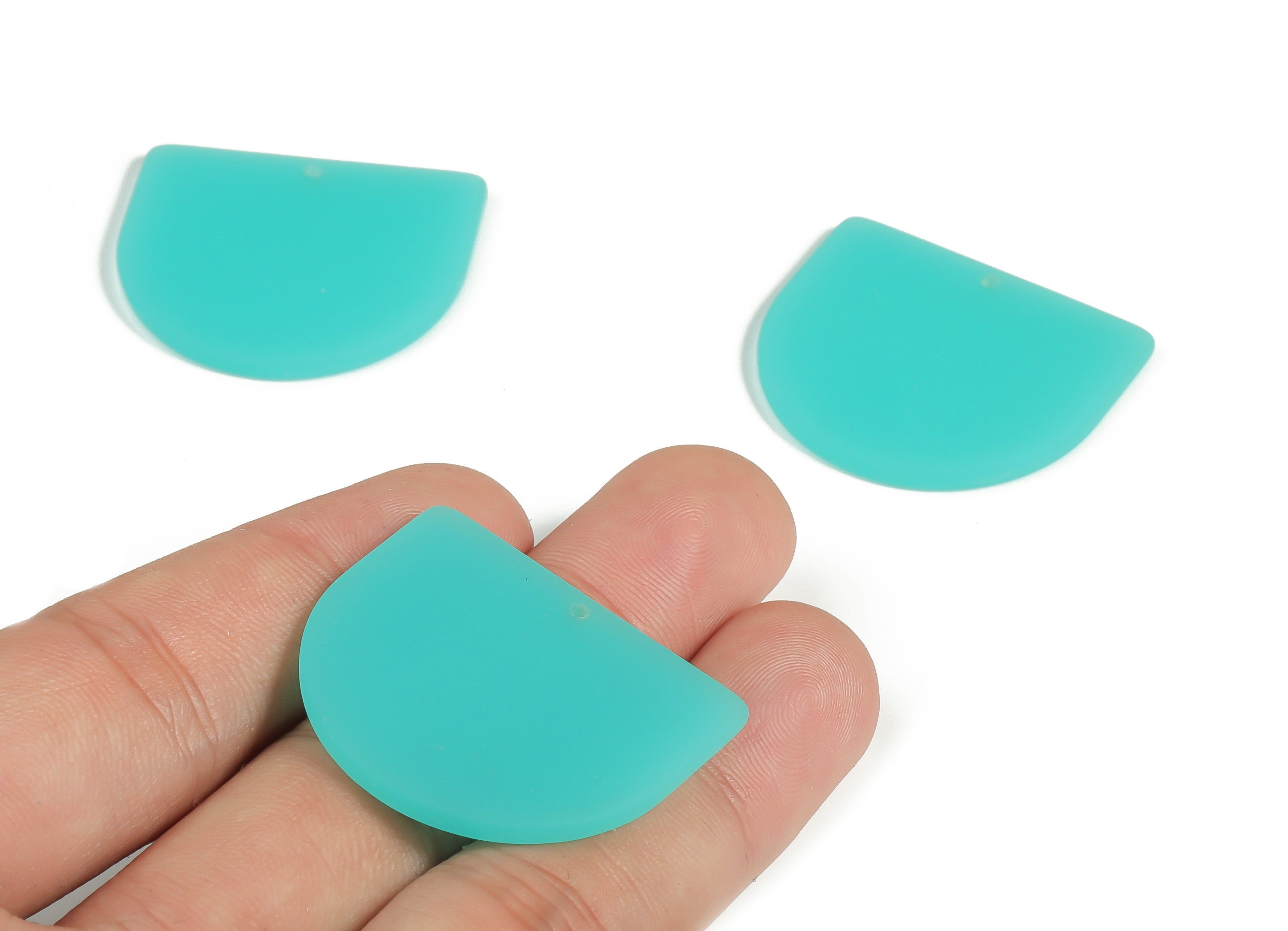 Acrylic D Earring Charms - Acrylic D Shape Pendant - Jewelry Supplies - Earring Finding - Color Code: A642 -33.13x29.10x2.66mm - AC1094-A642 - DOMEDBAZAAR