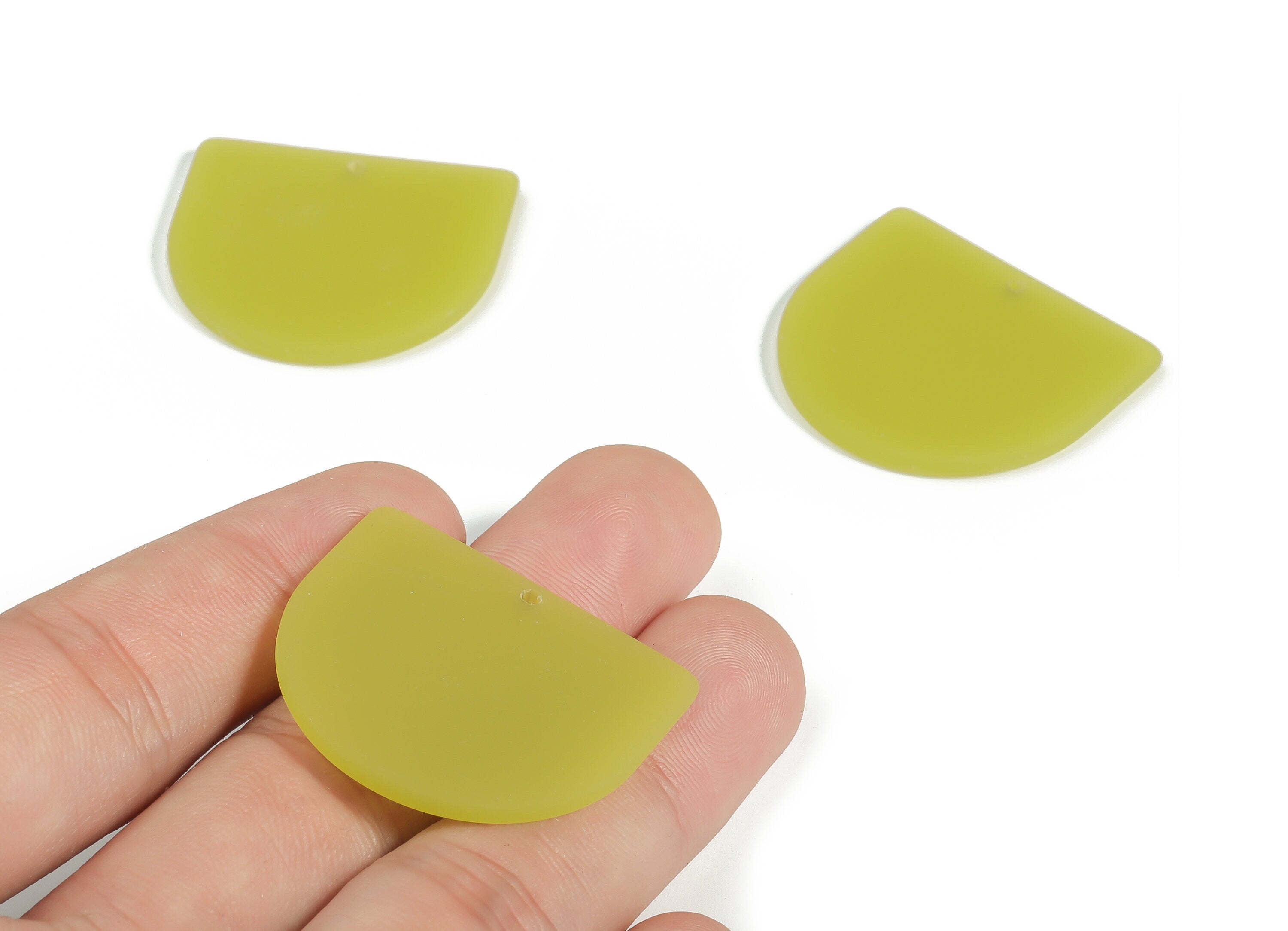 Acrylic D Earring Charms - Acrylic D Shape Pendant - Jewelry Supplies - Earring Finding - Color Code: A646 -33.03x29.02x2.70mm - AC1094-A646 - DOMEDBAZAAR