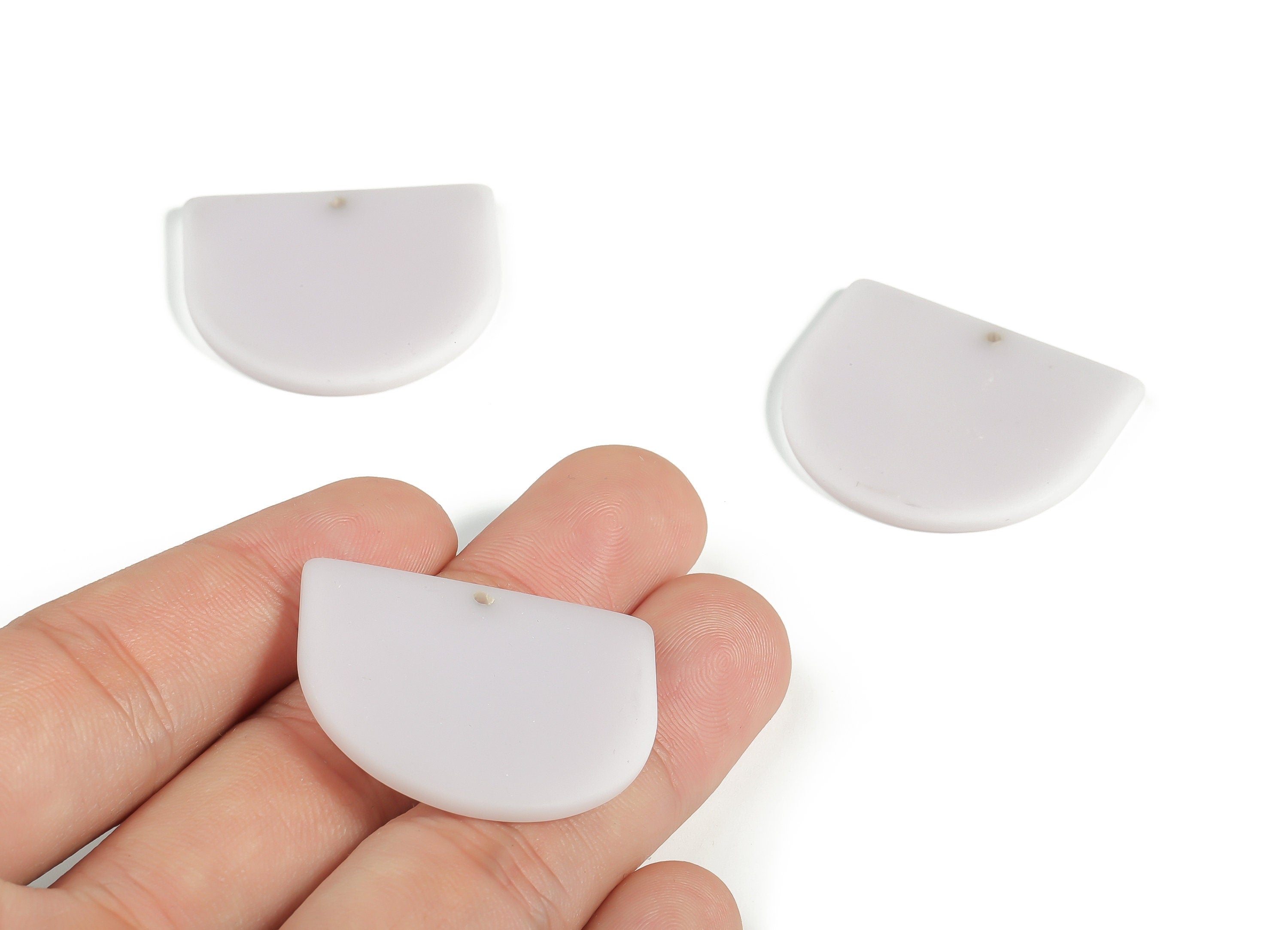 Acrylic D Earring Charms - Acrylic D Shape Pendant - Jewelry Supplies - Earring Finding - Color Code: A648 -32.83x29.22x2.66mm - AC1094-A648 - DOMEDBAZAAR