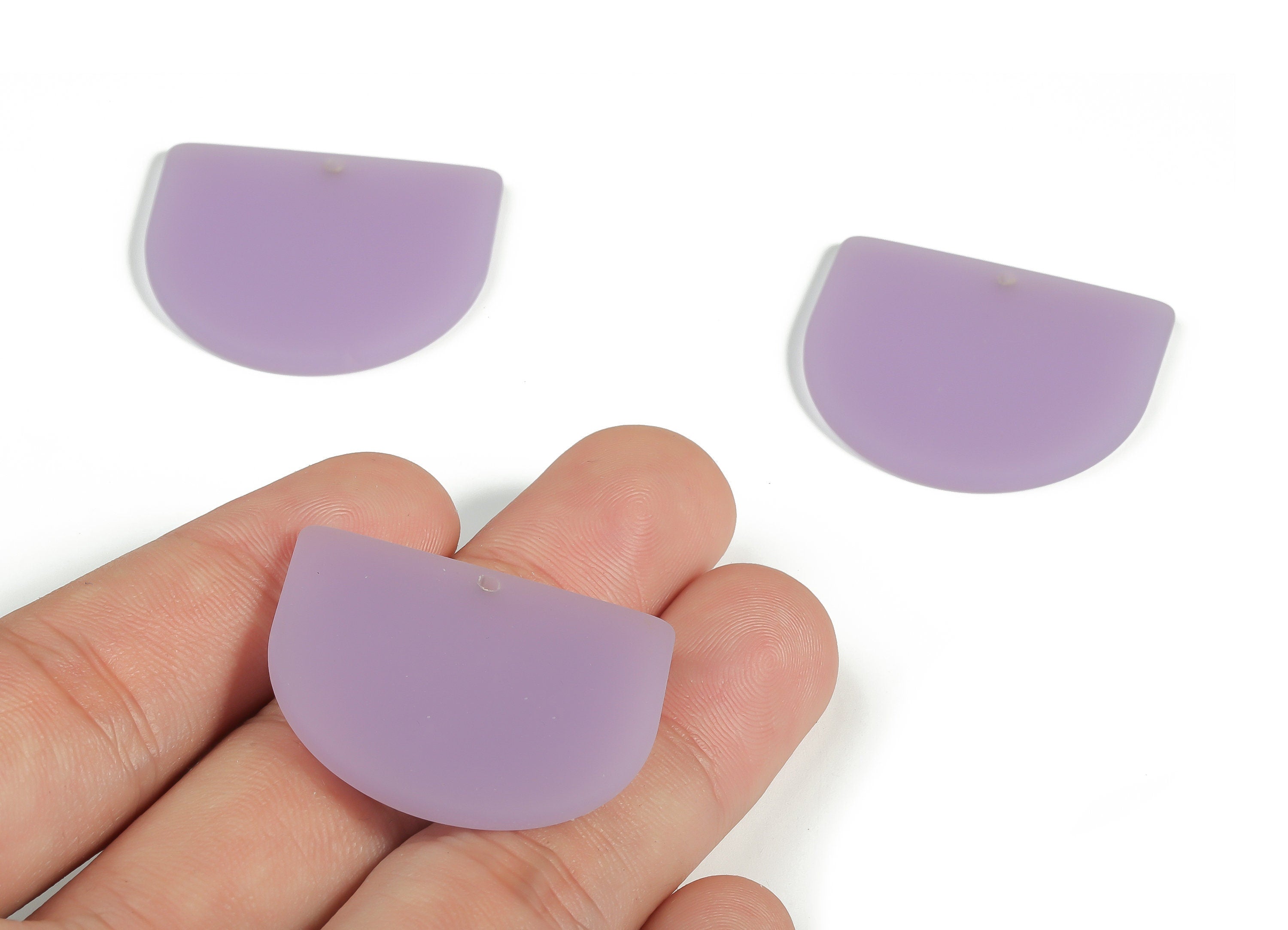 Acrylic D Earring Charms - Acrylic D Shape Pendant - Jewelry Supplies - Earring Finding - Color Code: A643 -32.02x29.04x2.62mm - AC1094-A643 - DOMEDBAZAAR