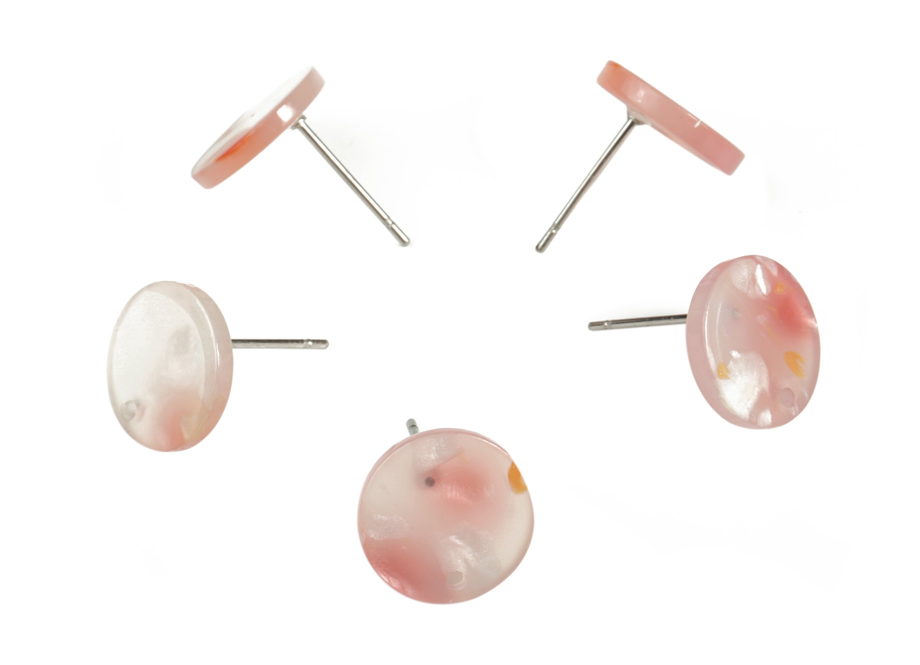 Acrylic Round Earring Post - Acrylic Round Earring Stud - Earring Post Findings - Color Code: A604- 11.71x11.66x1.80mm - AC1139-A604 - DOMEDBAZAAR