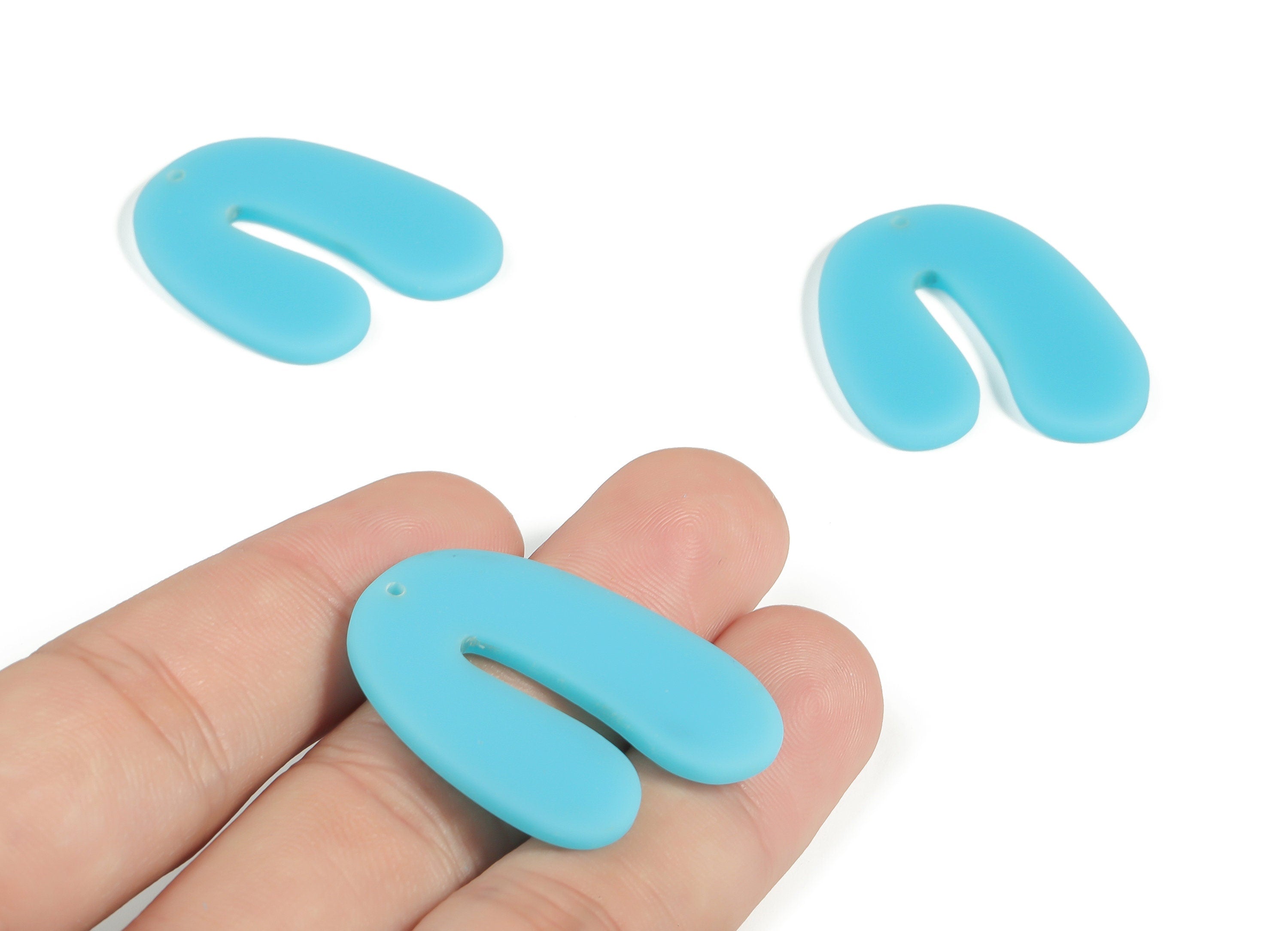 Acrylic U Earring Charms- Acrylic U Shape Pendant - Earring Findings - Jewelry Supplies - Color Code: A644 -35.83x26.84x2.63mm - AC2266-A644 - DOMEDBAZAAR