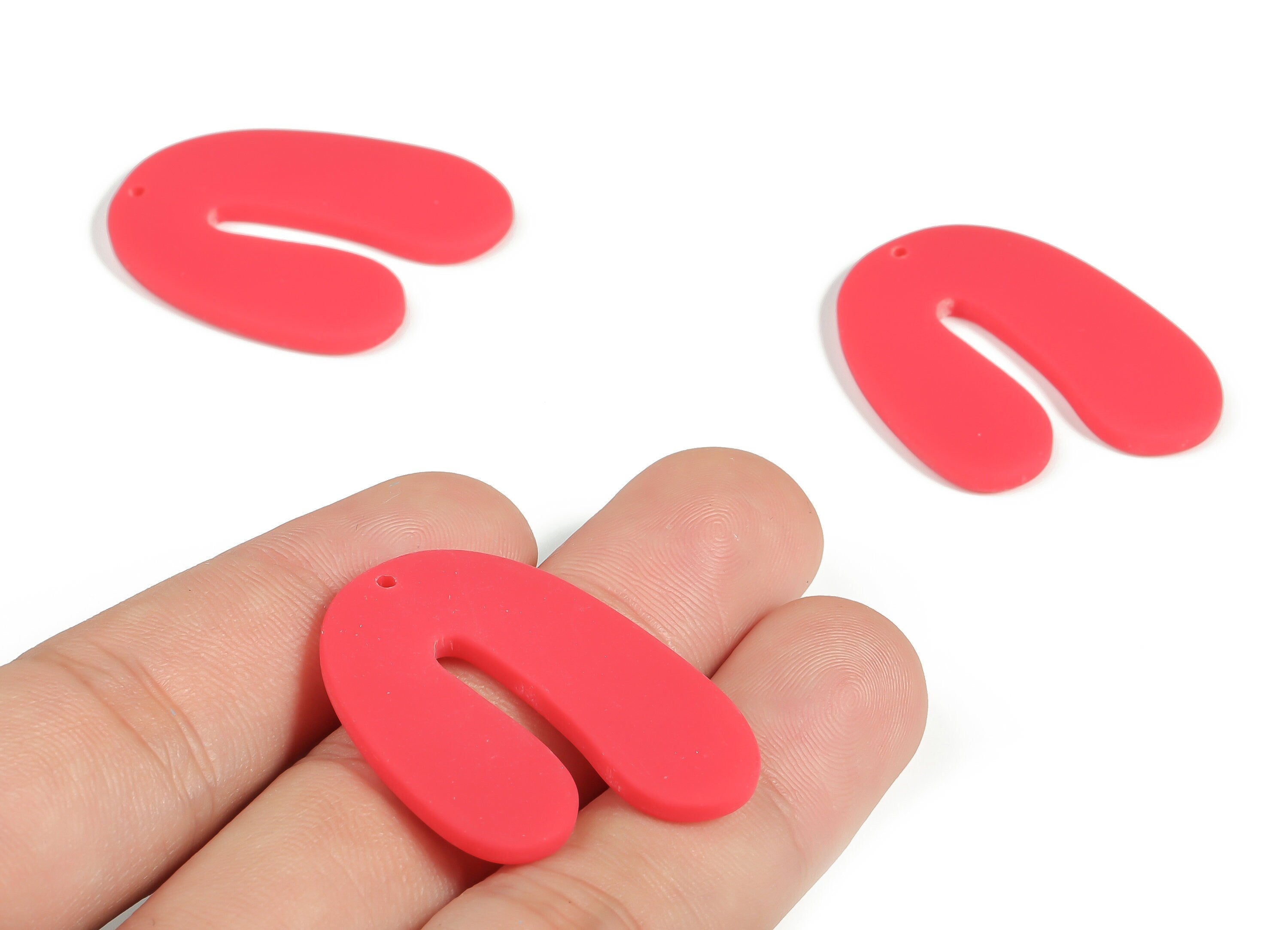 Acrylic U Earring Charms- Acrylic U Shape Pendant - Earring Findings - Jewelry Supplies - Color Code: A638 -35.57x27.07x2.61mm - AC2266-A638 - DOMEDBAZAAR