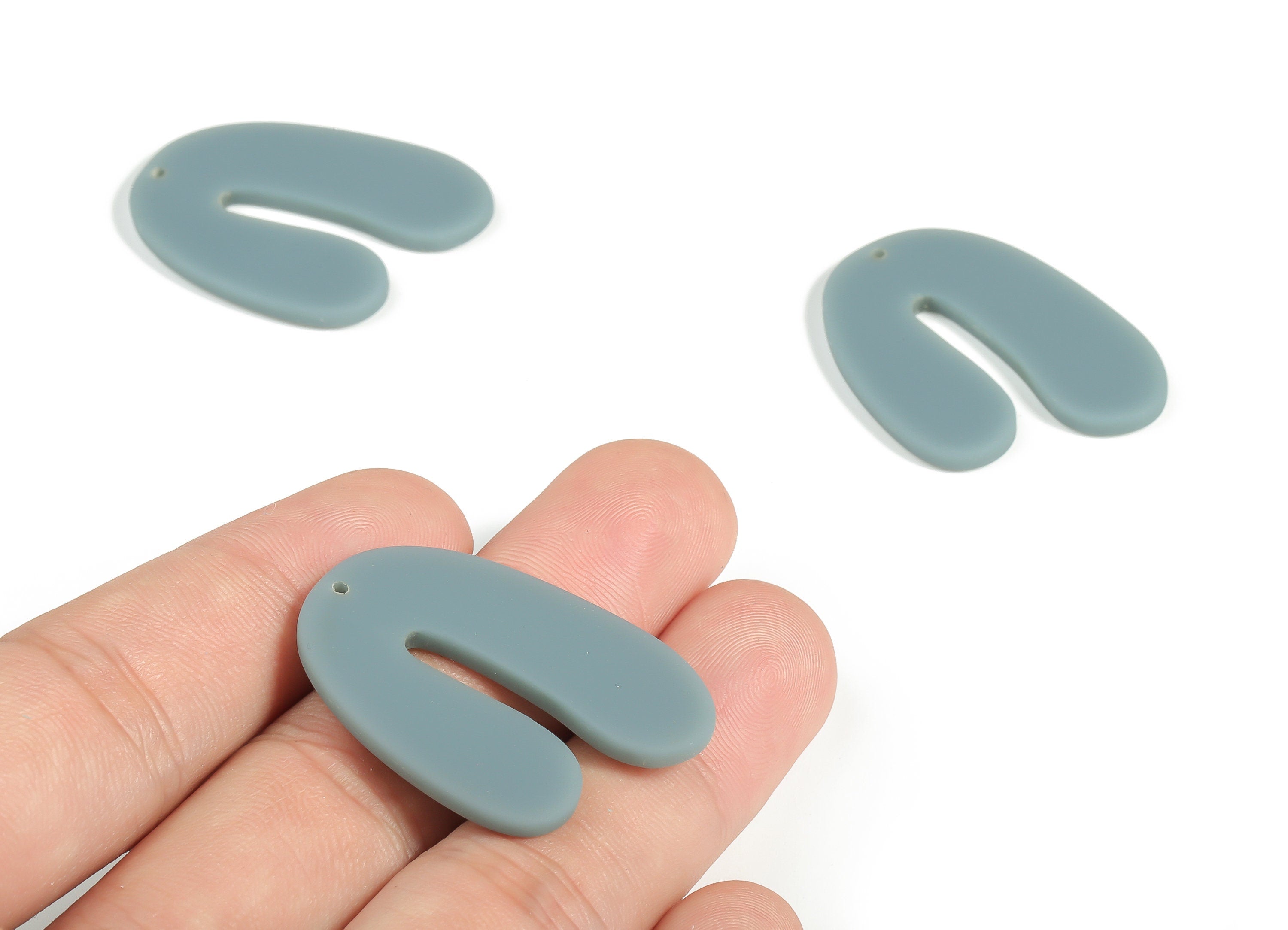 Acrylic U Earring Charms- Acrylic U Shape Pendant - Earring Findings - Jewelry Supplies - Color Code: A649 -36.05x27.01x2.67mm - AC2266-A649 - DOMEDBAZAAR