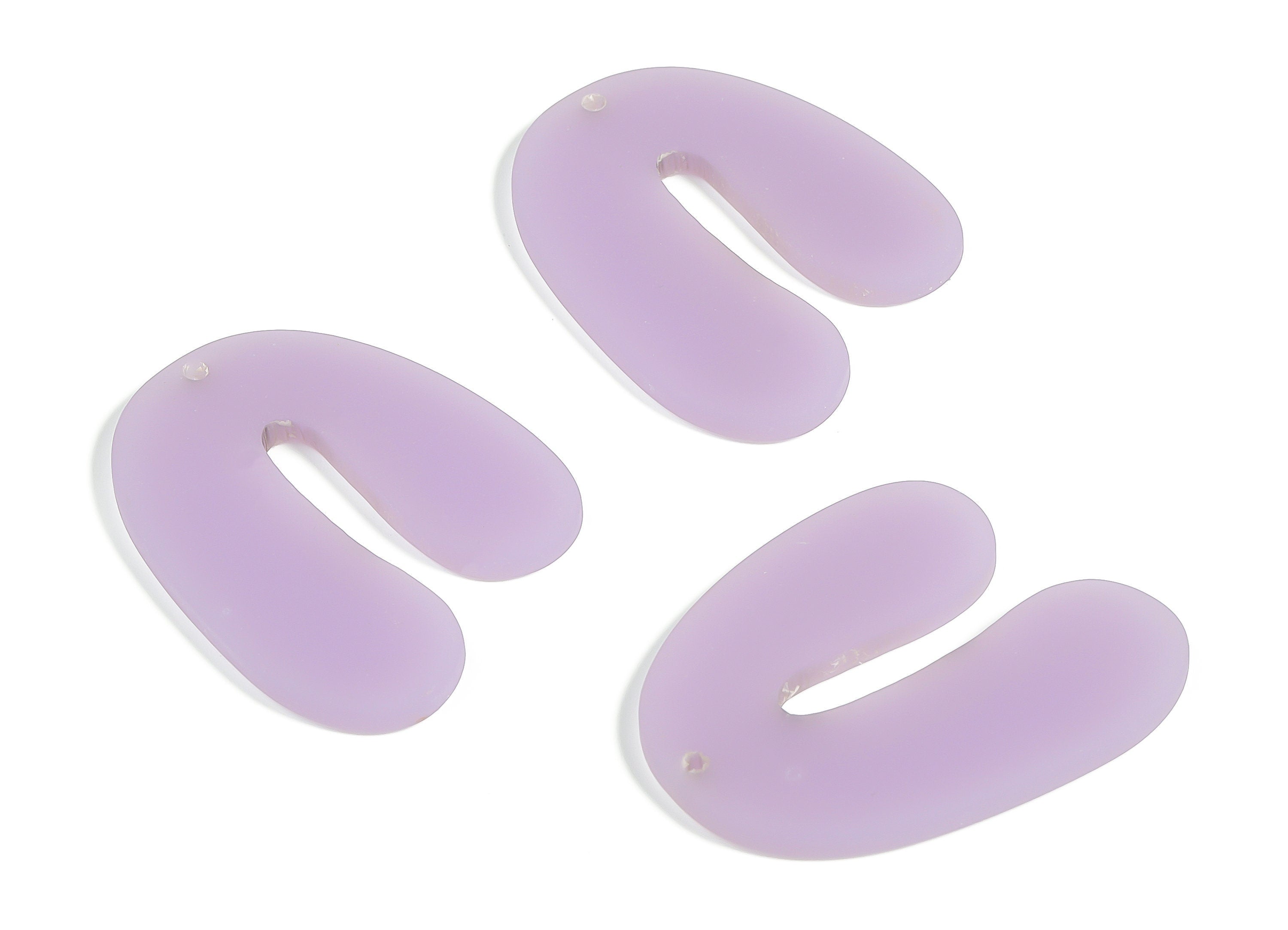 Acrylic U Earring Charms- Acrylic U Shape Pendant - Earring Findings - Jewelry Supplies - Color Code: A643 -35.22x26.92x2.66mm - AC2266-A643 - DOMEDBAZAAR