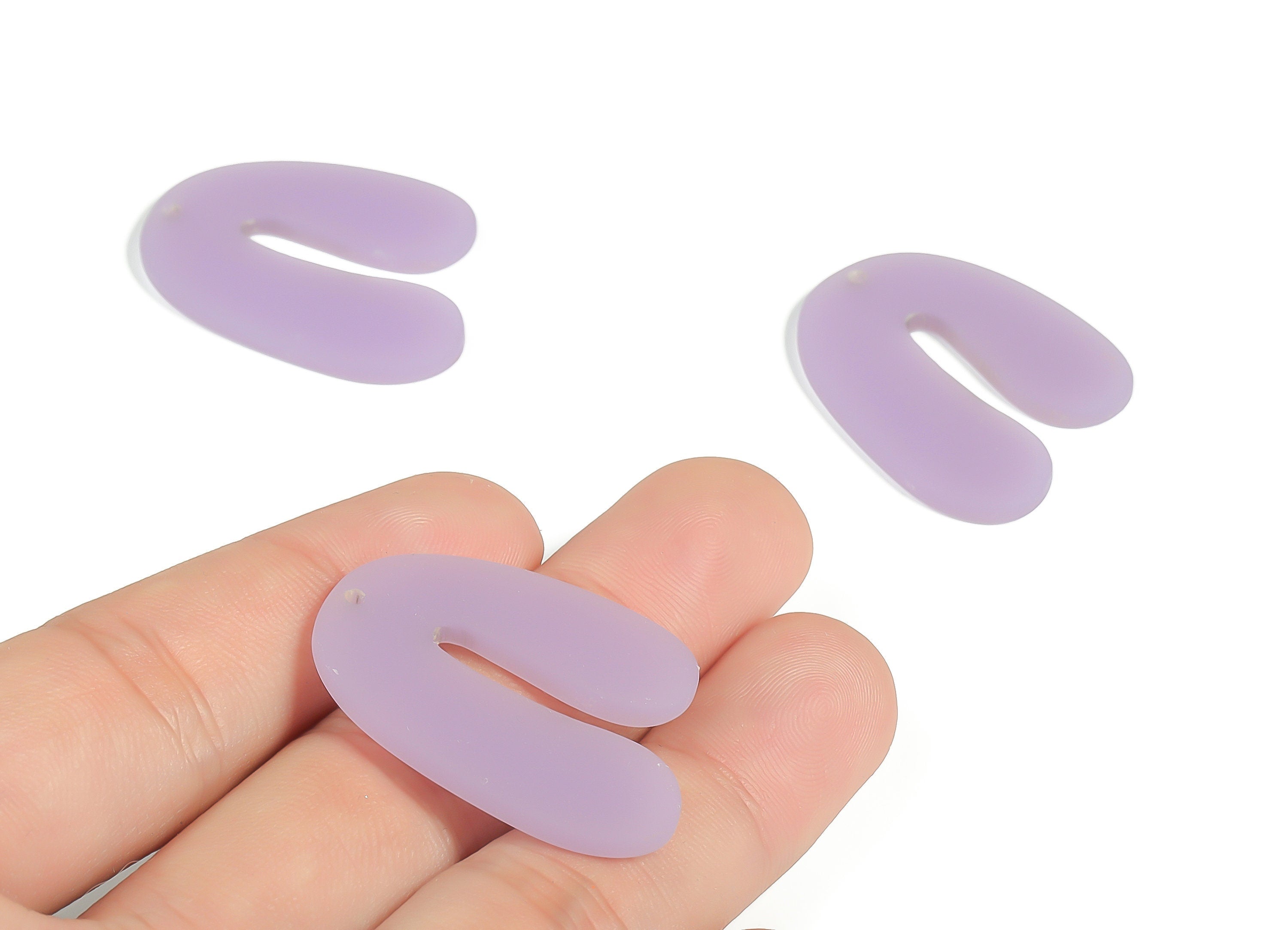 Acrylic U Earring Charms- Acrylic U Shape Pendant - Earring Findings - Jewelry Supplies - Color Code: A643 -35.22x26.92x2.66mm - AC2266-A643 - DOMEDBAZAAR