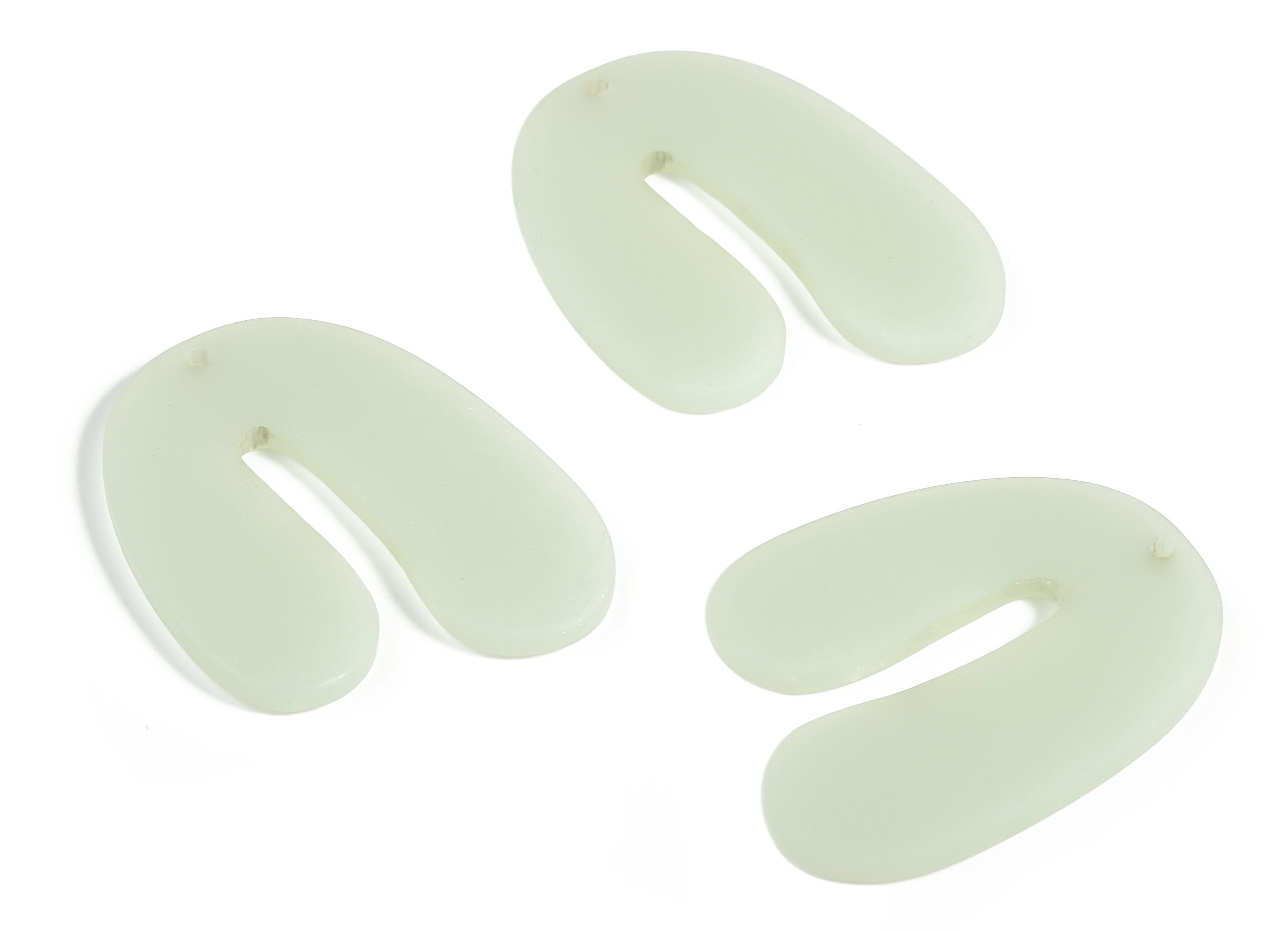 Acrylic U Earring Charms- Acrylic U Shape Pendant - Earring Findings - Jewelry Supplies - Color Code: A647 -35.83x26.96x2.59mm - AC2266-A647 - DOMEDBAZAAR