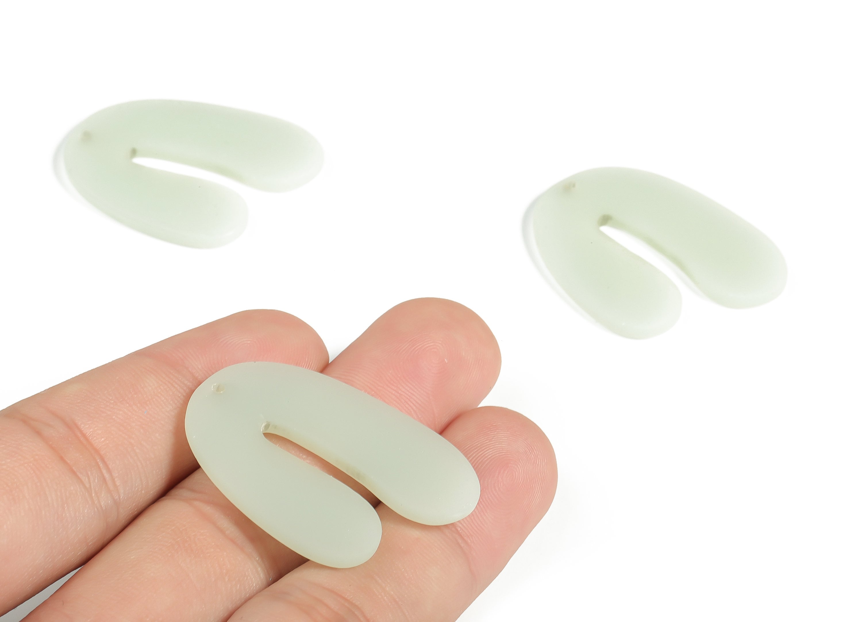 Acrylic U Earring Charms- Acrylic U Shape Pendant - Earring Findings - Jewelry Supplies - Color Code: A647 -35.83x26.96x2.59mm - AC2266-A647 - DOMEDBAZAAR