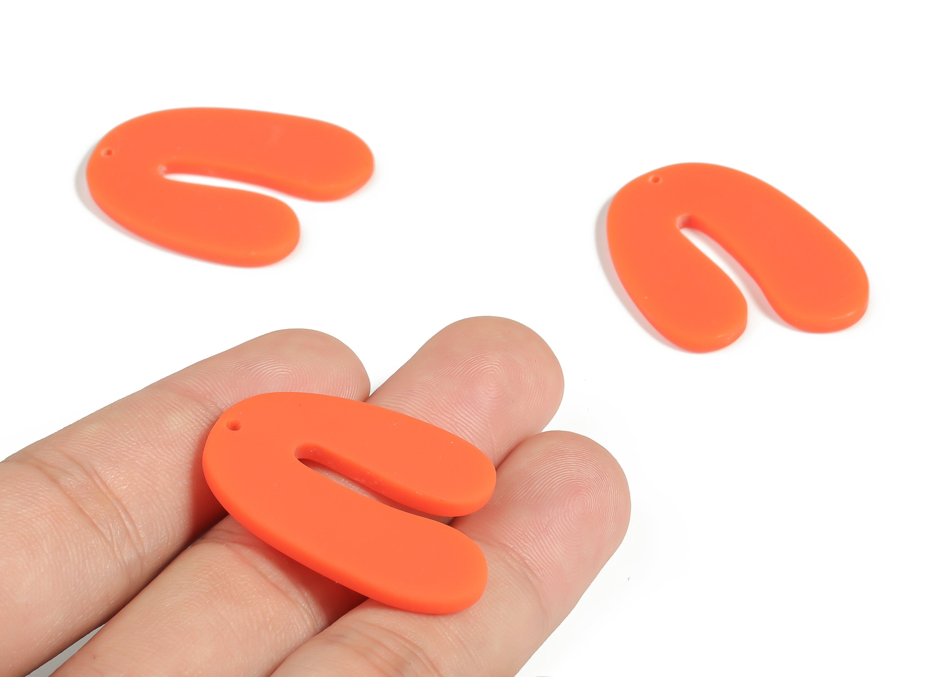 Acrylic U Earring Charms- Acrylic U Shape Pendant - Earring Findings - Jewelry Supplies - Color Code: A641 -35.57x26.92x2.74mm - AC2266-A641 - DOMEDBAZAAR