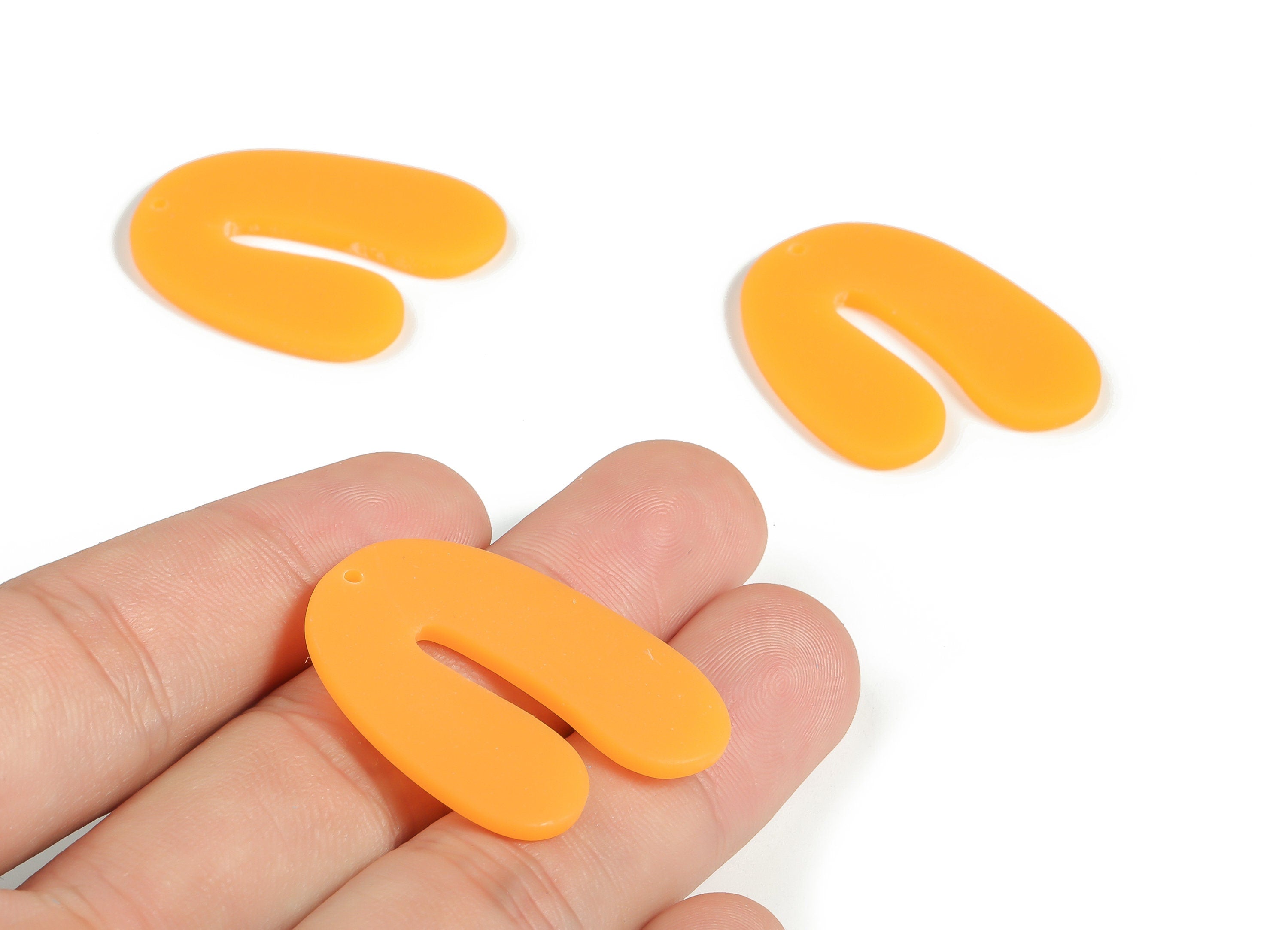 Acrylic U Earring Charms- Acrylic U Shape Pendant - Earring Findings - Jewelry Supplies - Color Code: A650 -35.71x26.92x2.55mm - AC2266-A650 - DOMEDBAZAAR