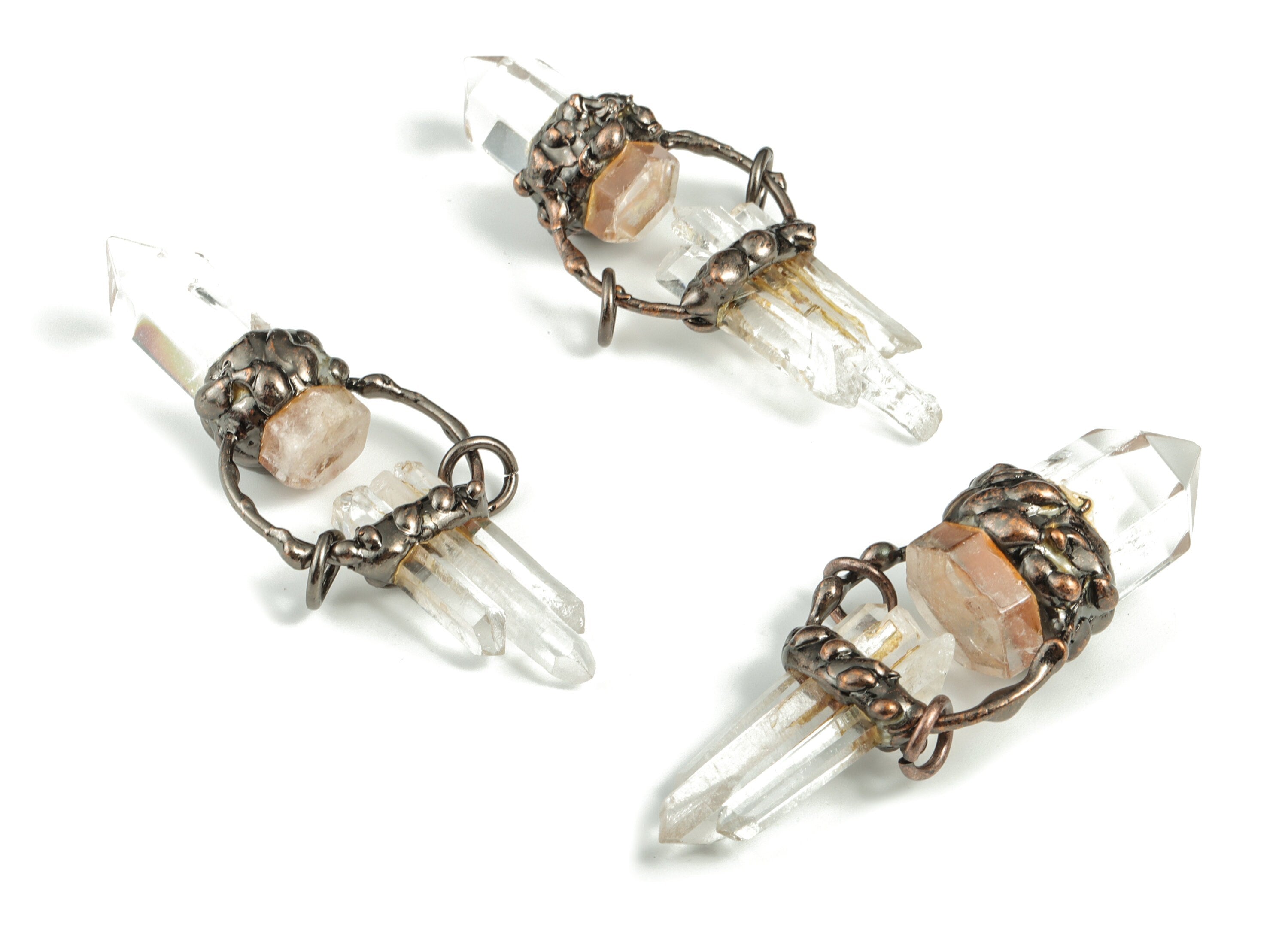 White Crystal Bullet Charms – Double Bullet Pendant – Crystal Jewelry - Average size– Jewelry Making Supplies- 76.10x28.86x20.49mm - NS1355 - DOMEDBAZAAR