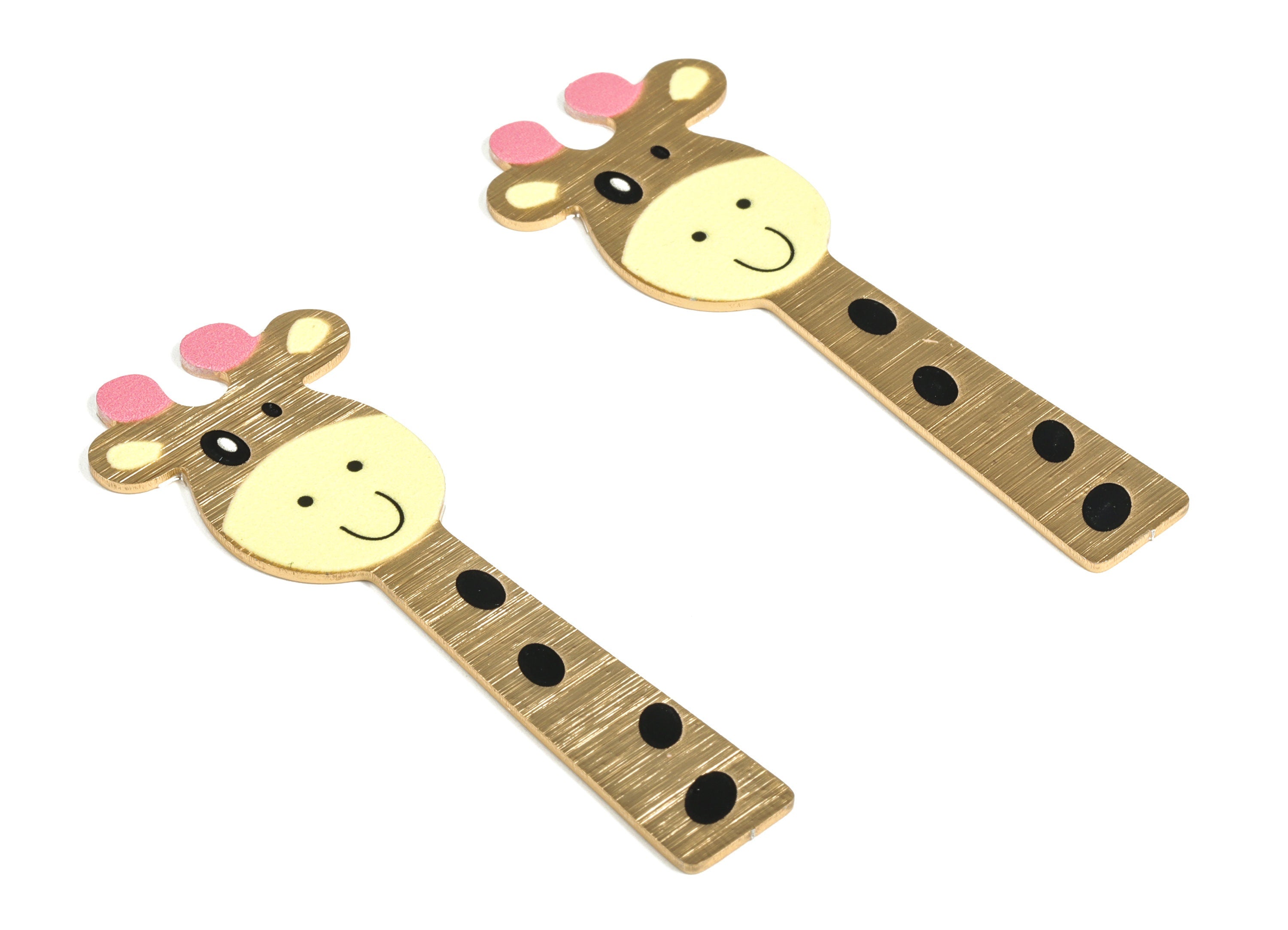 Aluminium Giraffe Hair Clip - Aluminium Giraffe for Hair Barrette- Gold Tone Plated Charms - Jewelry Supplies- 70.3x25.92x1.22mm - AA1148B - DOMEDBAZAAR