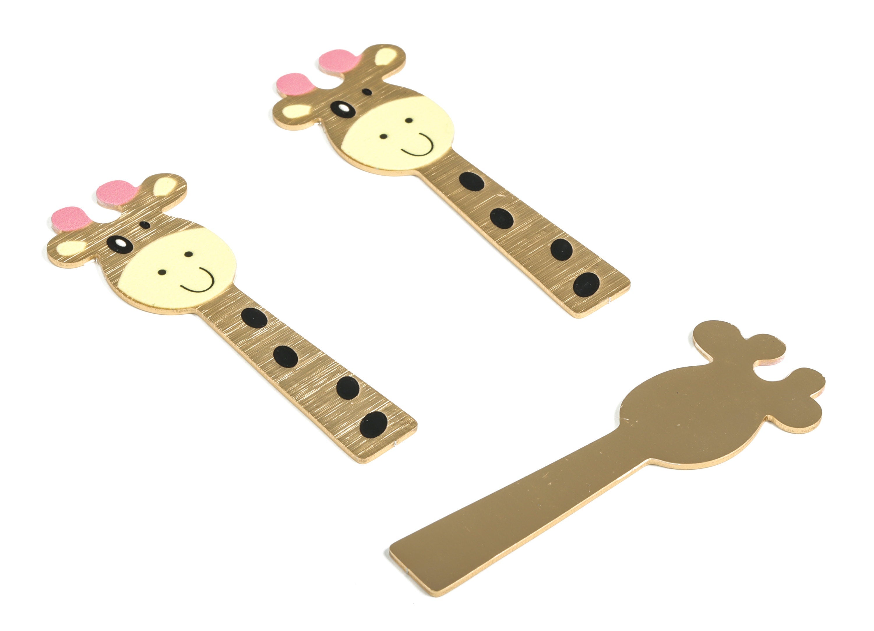 Aluminium Giraffe Hair Clip - Aluminium Giraffe for Hair Barrette- Gold Tone Plated Charms - Jewelry Supplies- 70.3x25.92x1.22mm - AA1148B - DOMEDBAZAAR
