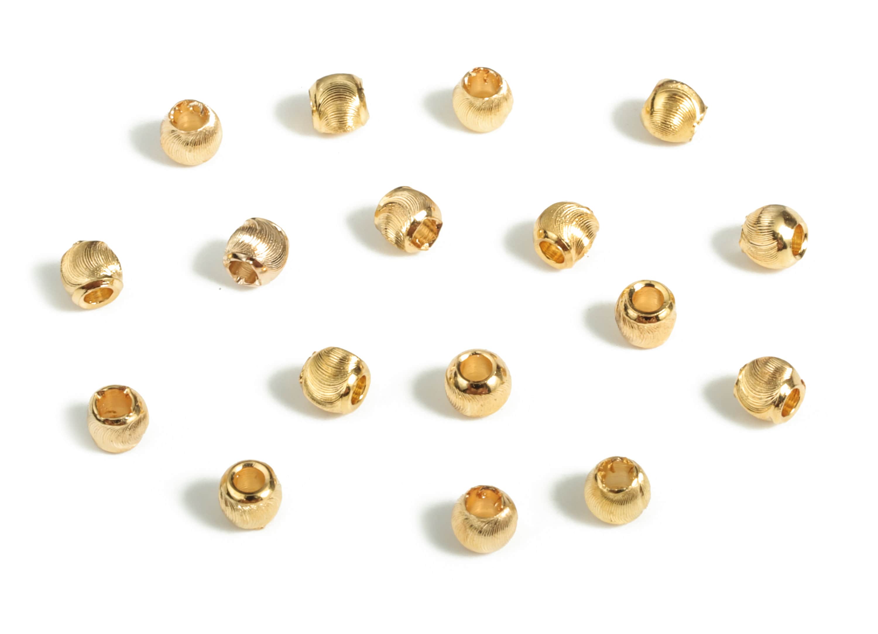 Brass Spacer Ball Beads - Gold Round Spacer Ball Beads - 18K Real Gold Plated Brass - Jewelry Making Supplies - 2.4x2mm - RGP3167 - DOMEDBAZAAR