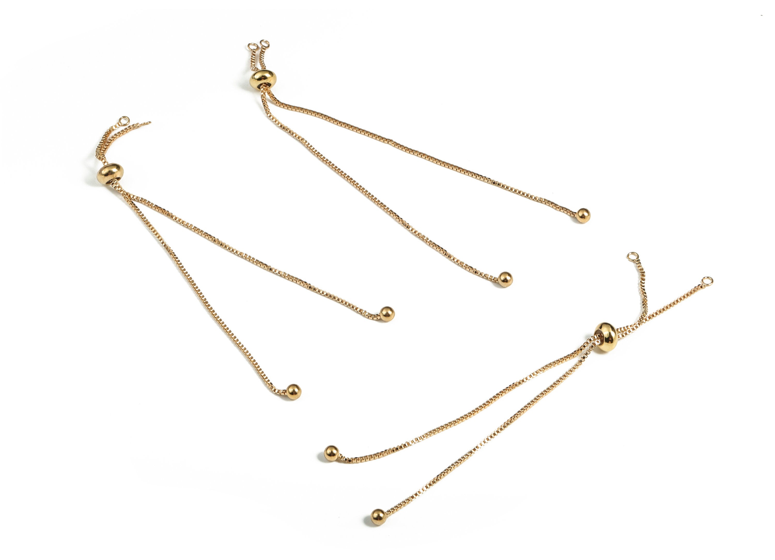 Brass Long Earrings - Long Gold Earrings - Statement Earrings -18K Real Gold Plated Brass - Jewelry Supplies - 113.66x7.42x4.15mm - RGP3124 - DOMEDBAZAAR