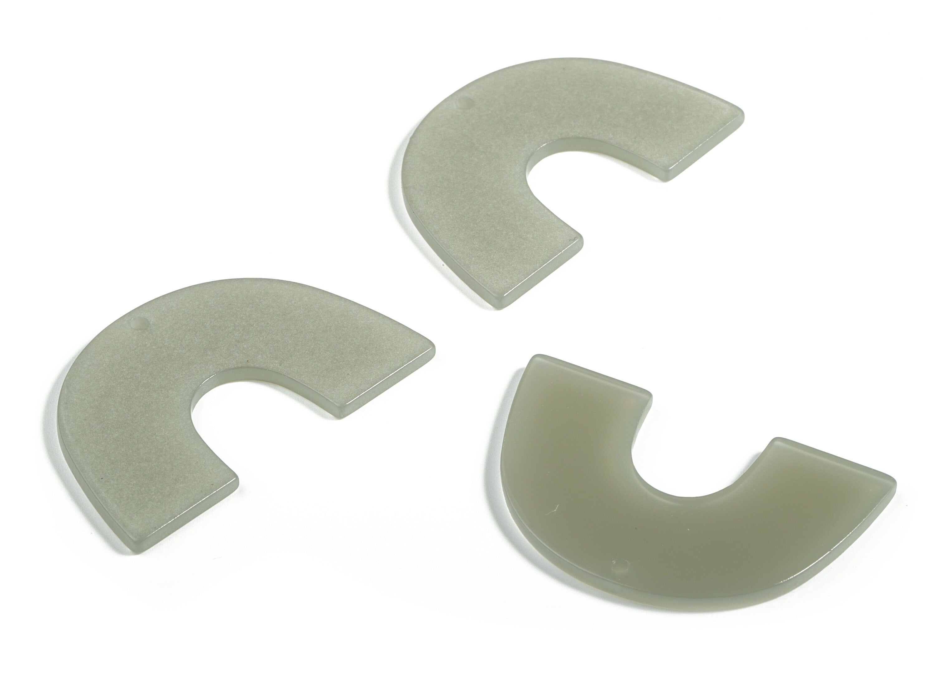 Acrylic Semicircle Earring Charms - Acrylic U Pendant– Jewelry Making Supplies - Color Code:A627 – 40.16x25.61x2.34mm - AC2018-A627 - DOMEDBAZAAR