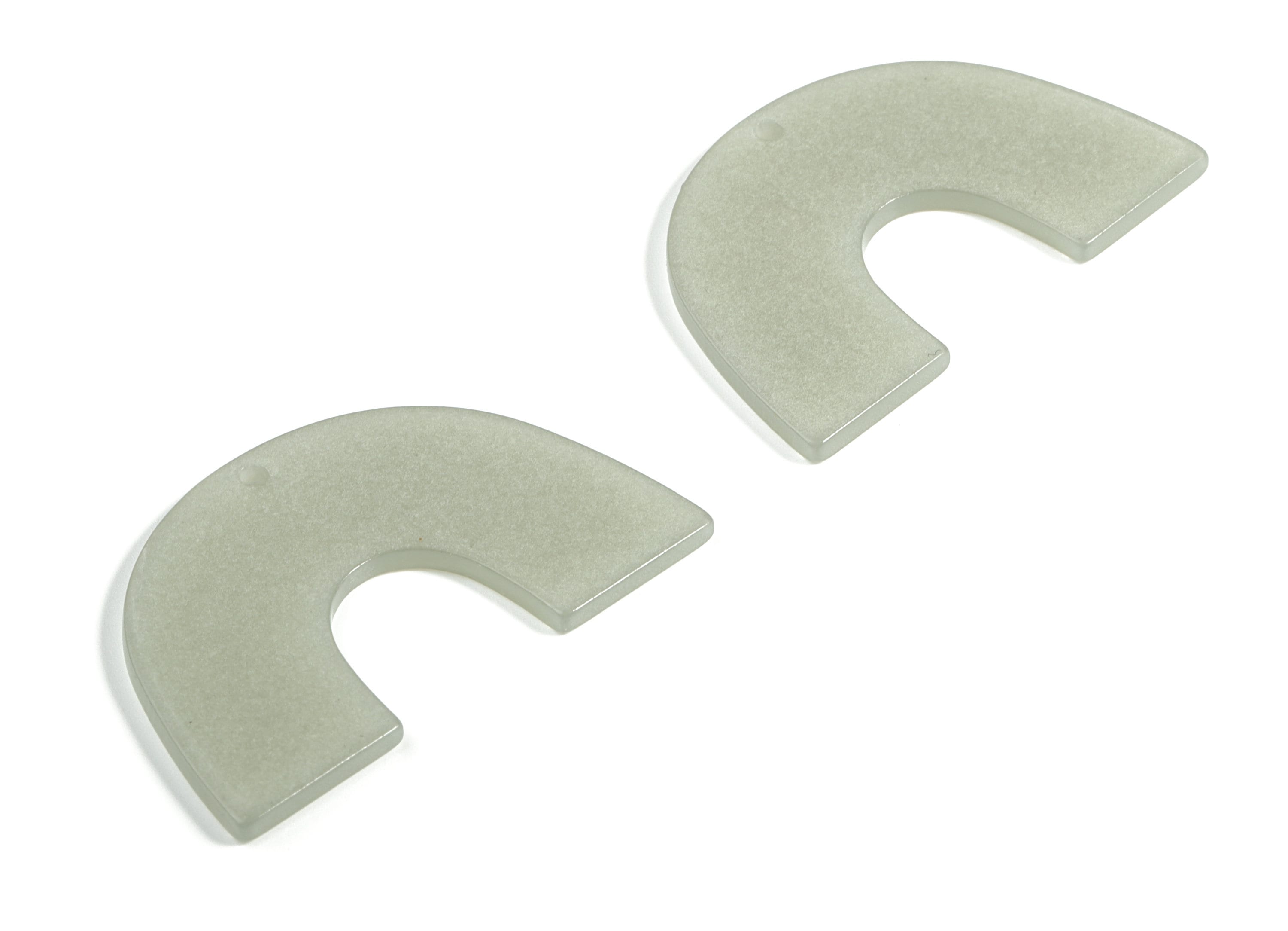 Acrylic Semicircle Earring Charms - Acrylic U Pendant– Jewelry Making Supplies - Color Code:A627 – 40.16x25.61x2.34mm - AC2018-A627 - DOMEDBAZAAR