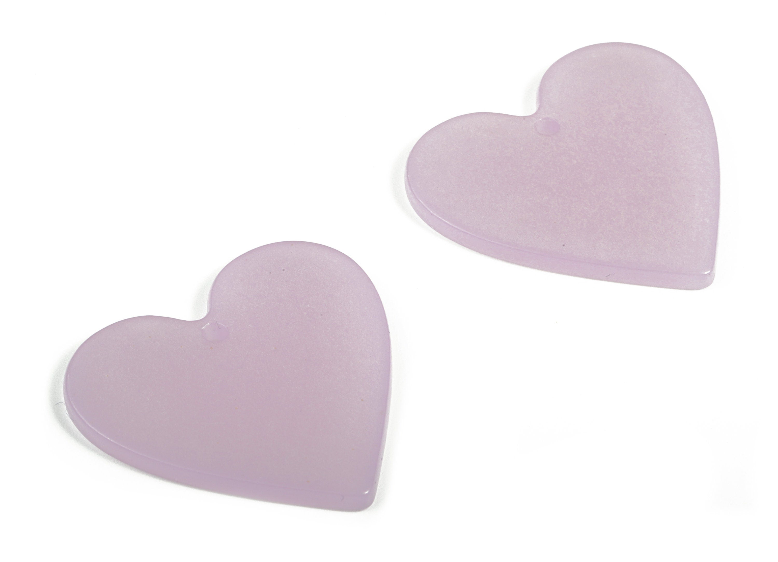 Acrylic Heart Earring Charms - Heart Pendant - Earring Findings - Jewelry Supplies - Color Code: A613 - 31.76x31.19x2.19mm - AC1431-A613 - DOMEDBAZAAR