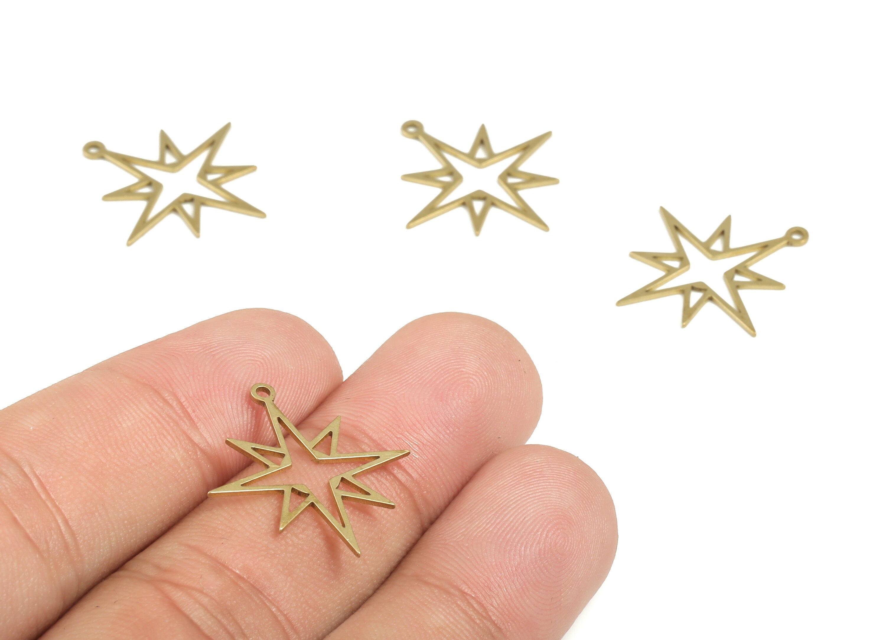 Brass Planet Earring Charms - Raw Brass Planet Pendant - Earring Findings - Jewelry Making Supplies - 22.51x21.51x0.67mm - PP4215 - DOMEDBAZAAR