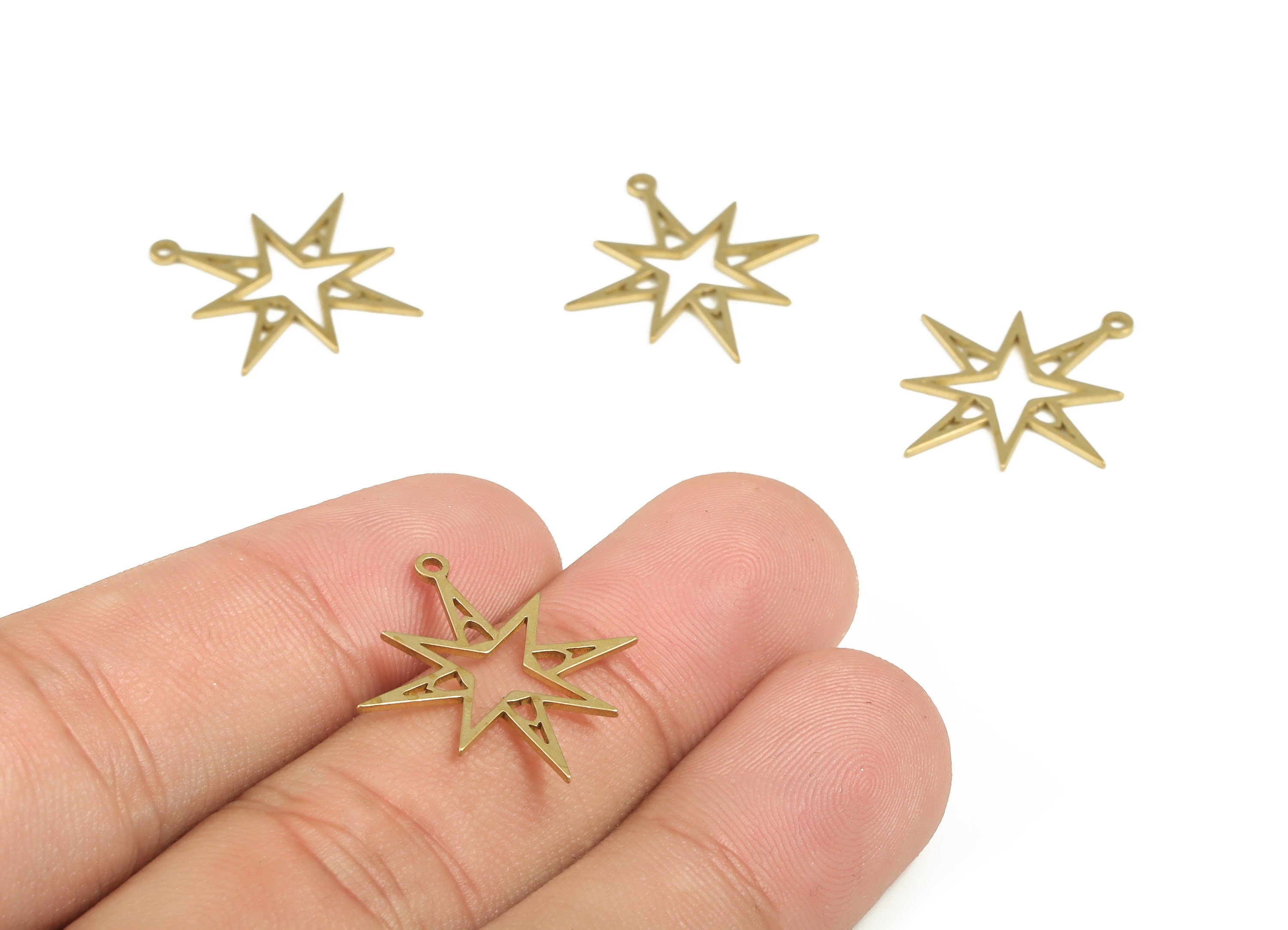 Brass Planet Earring Charms - Raw Brass Planet Pendant - Earring Findings – DIY Jewelry Making Supplies - 22.81x21.45x0.67mm - PP4214 - DOMEDBAZAAR